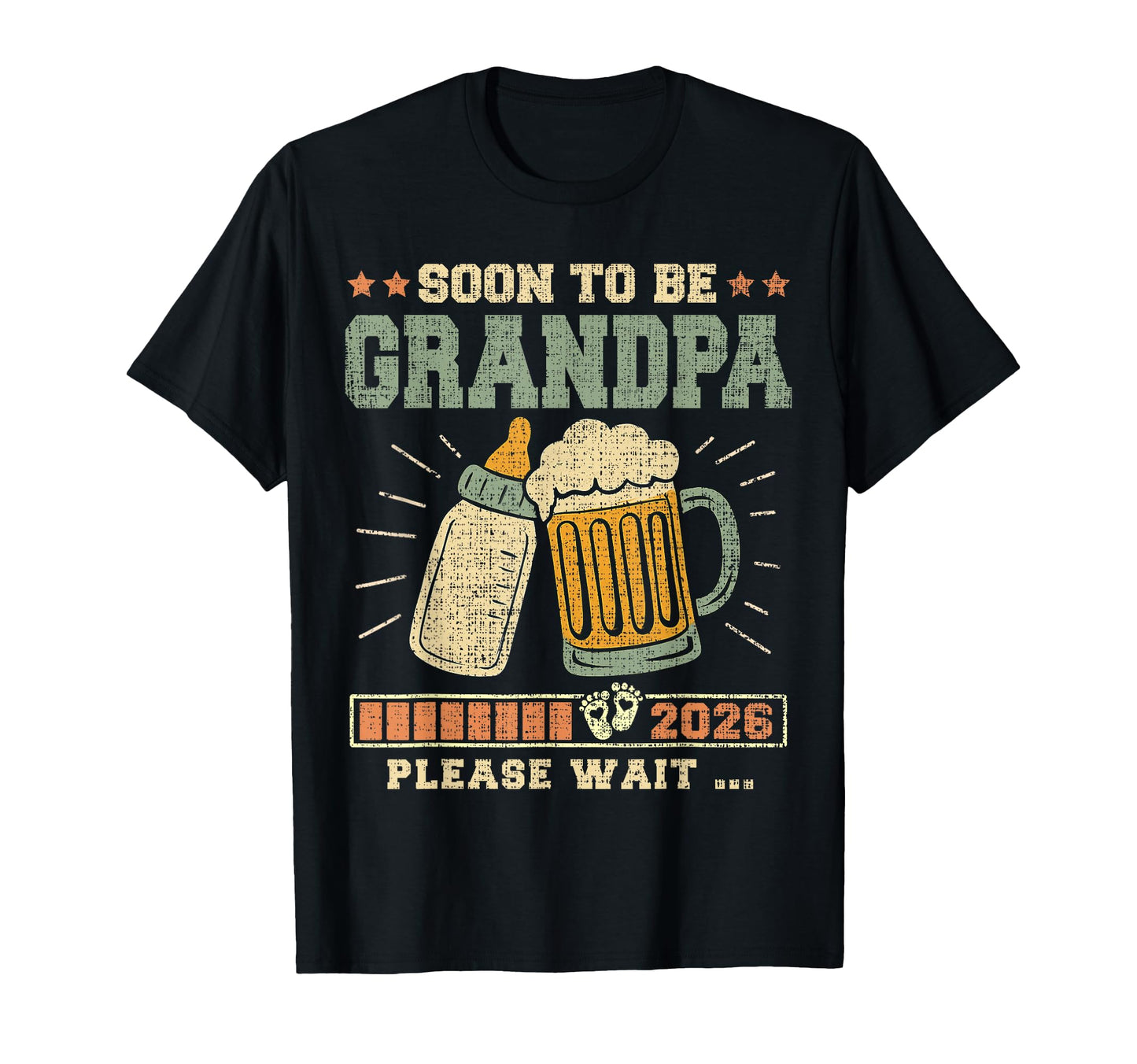 Soon To Be Grandpa 2026 Expecting Promoted T-Shirt - Graphic Print Unisex - T-Shirt, Sweatshirt, Hoodie
