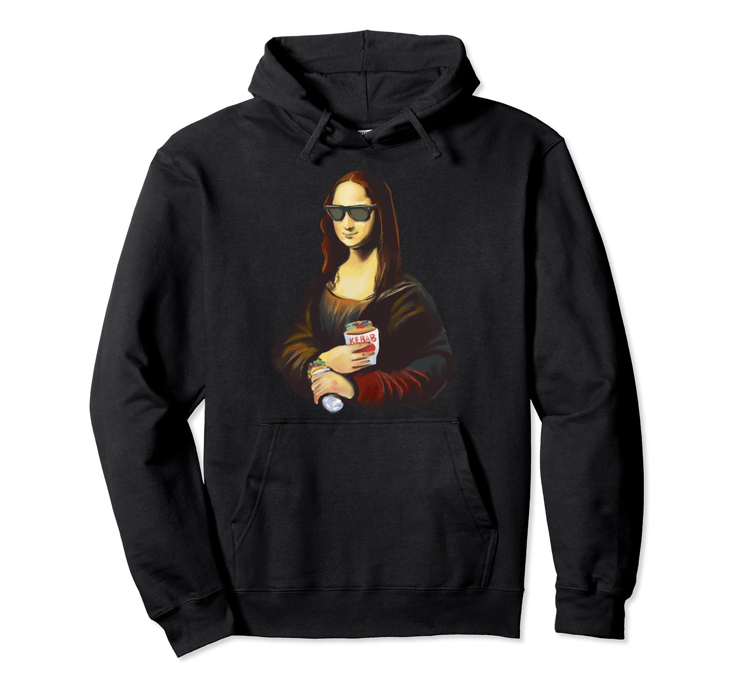 Monalisa Painting Kebab Pop Culture Hoodie - Fun Novelty Design for Adults - T-Shirt, Sweatshirt, Hoodie
