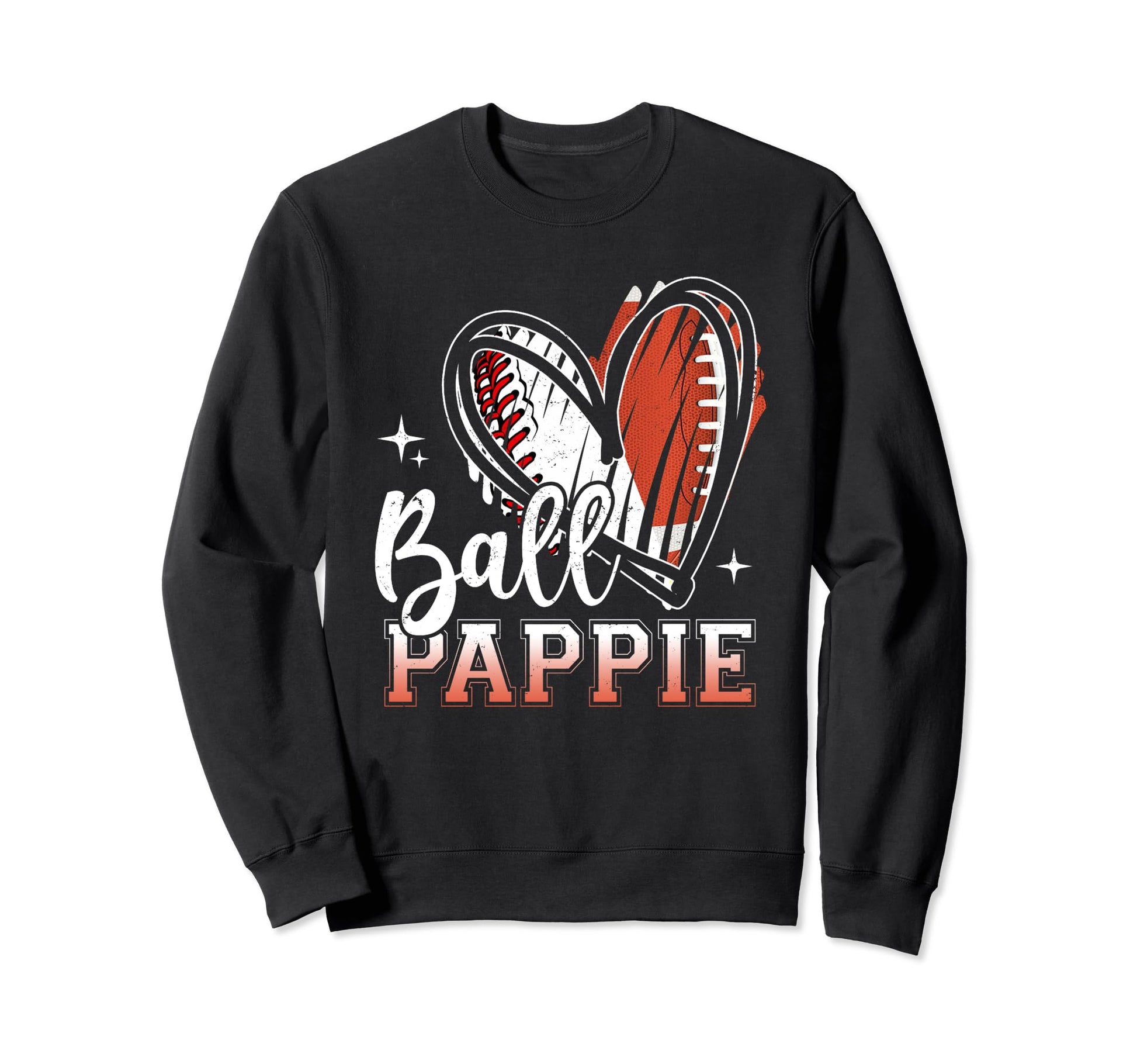 Ball Pappie Baseball Football Dad Sweatshirt - Minimalist Print Unisex - T-Shirt, Sweatshirt, Hoodie