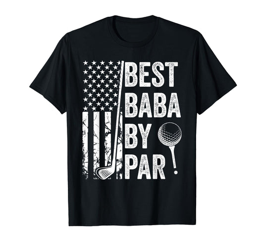 Best Baba Par Usa Flag Golf Fathers Day T-Shirt - Unique Graphic Unisex - T-Shirt, Sweatshirt, Hoodie