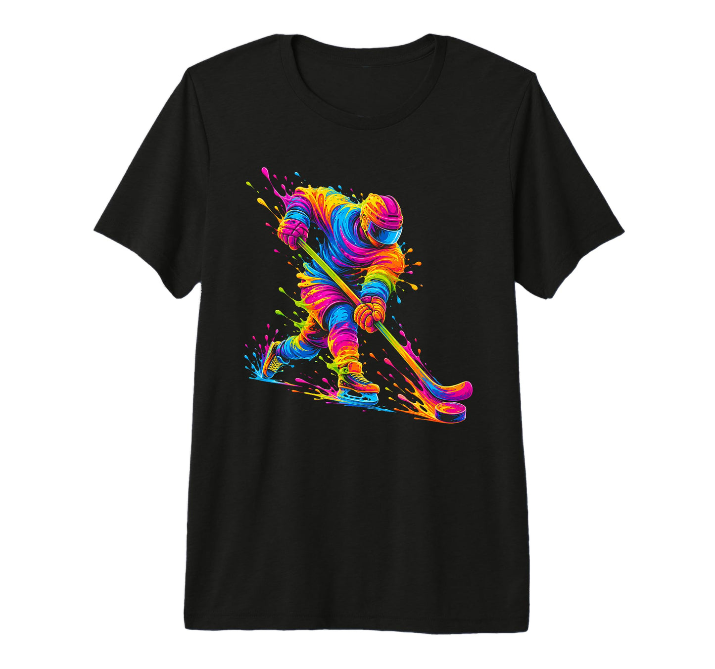 Ice Hockey Player Hockey Mom Dad Splash T-Shirt - Streetwear Style Unisex - T-Shirt, Sweatshirt, Hoodie