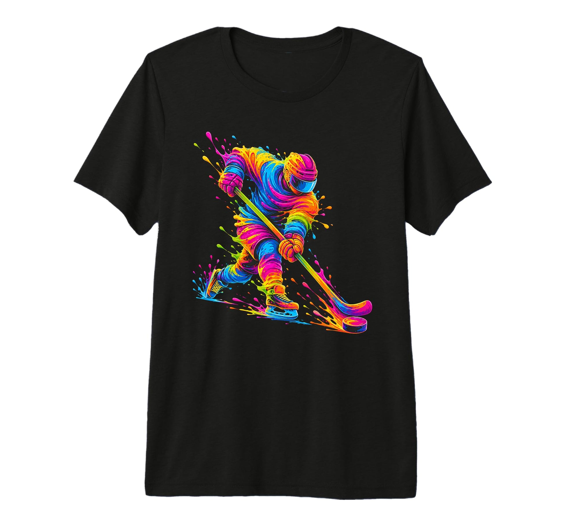 Ice Hockey Player Hockey Mom Dad Splash T-Shirt - Streetwear Style Unisex - T-Shirt, Sweatshirt, Hoodie