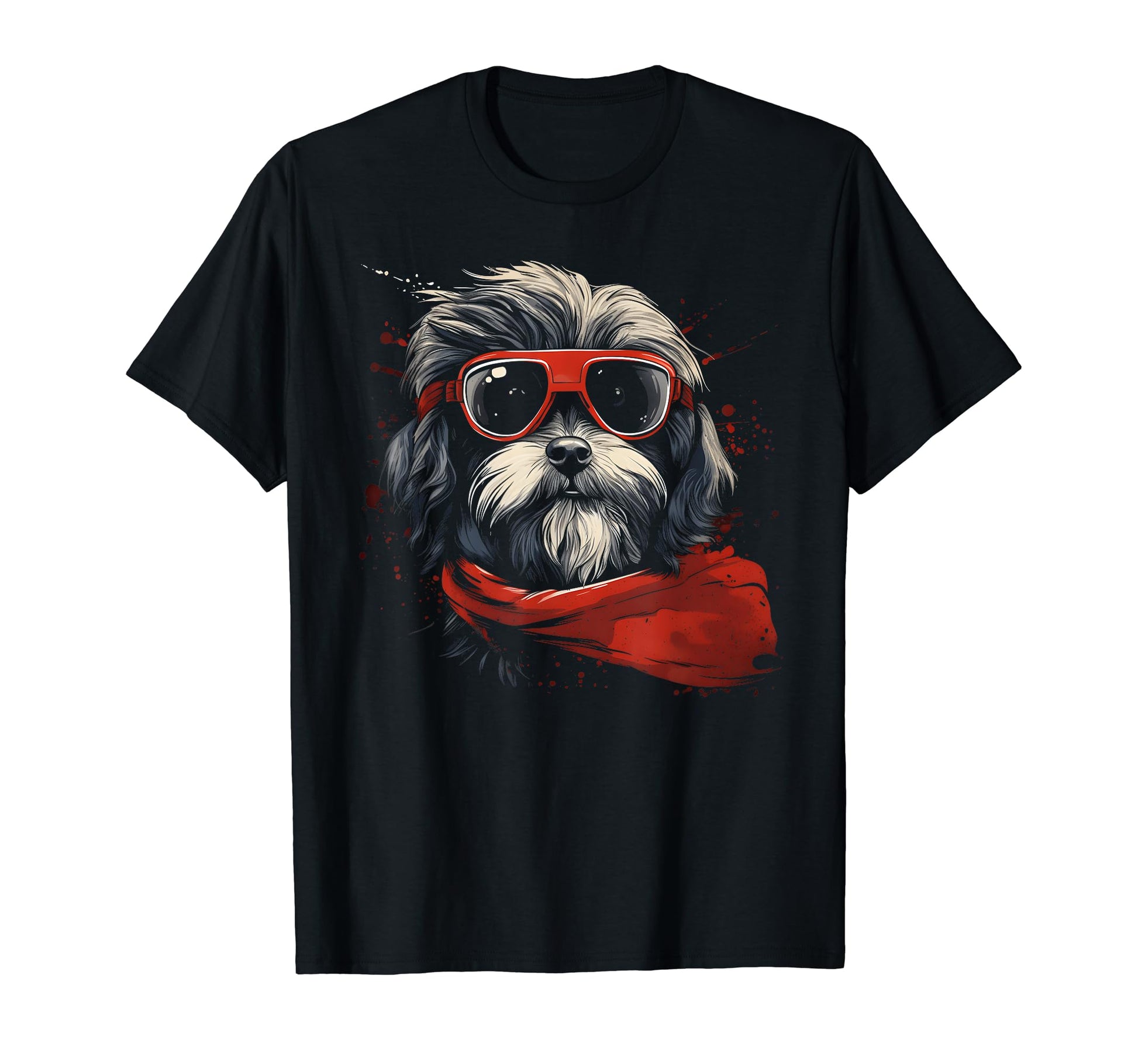 Motorcycle Dad Biker Dog Funny Havanese T-Shirt - Graphic Print Men Women - T-Shirt, Sweatshirt, Hoodie