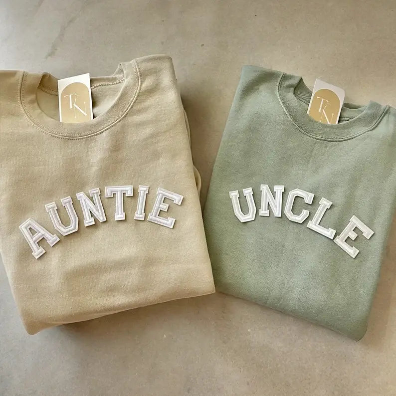 Auntie Sweatshirt | Uncle Sweatshirt | Auntie Gifts | Uncle Unisex T-shirt, Sweatshirt, Hoodie, Long Sleeve Tee - T-Shirt, Sweatshirt, Hoodie