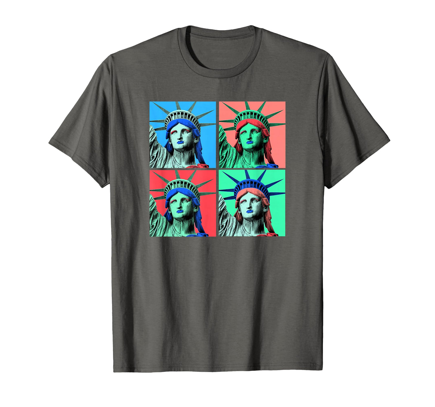 4Th July Trendy Four Square Statue T-Shirt - Unique Graphic Men Women - T-Shirt, Sweatshirt, Hoodie