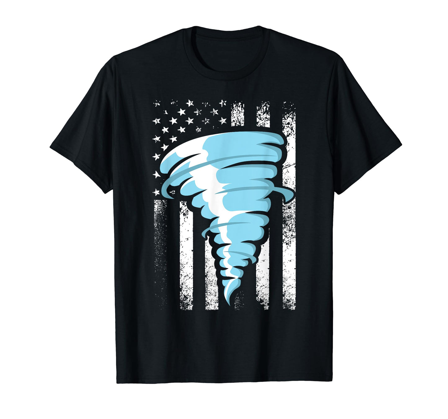 Tornado Us Flag Hurricane Storm T-Shirt - Custom Art Print for Adults - T-Shirt, Sweatshirt, Hoodie