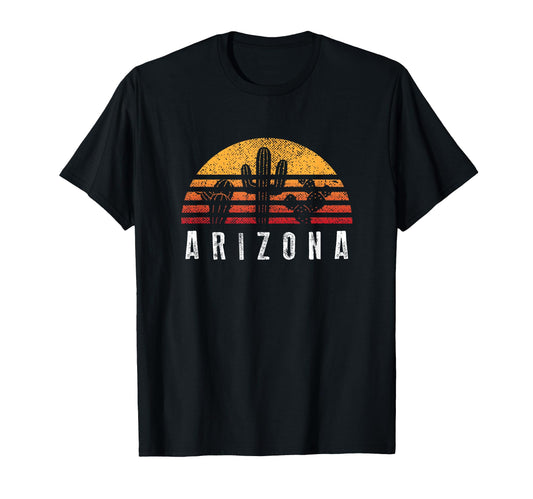 Arizona Sunset Cactus Vacation Gift T-Shirt - Minimalist Print for Adults - T-Shirt, Sweatshirt, Hoodie