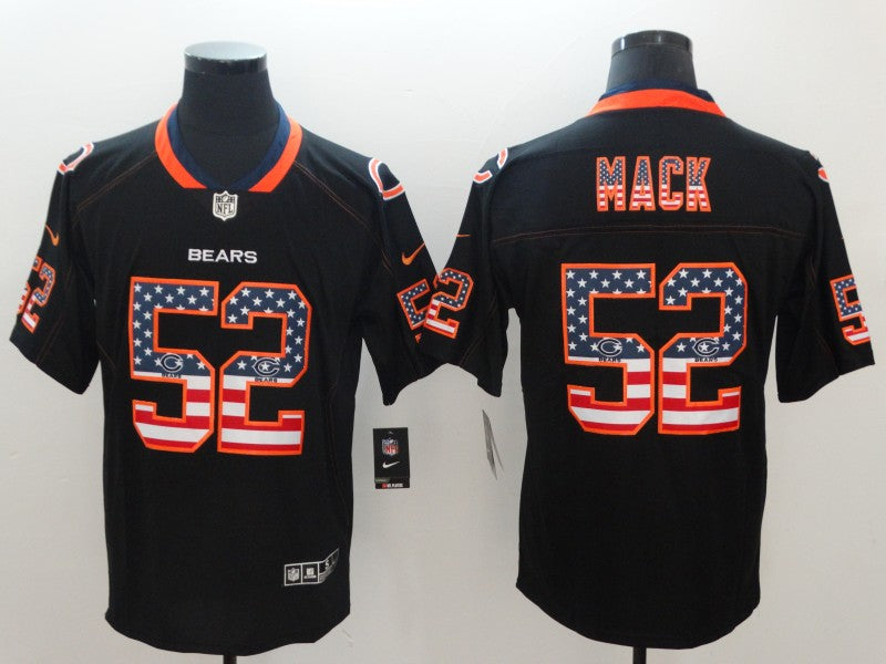 Men's Chicago Bears Khalil Mack #52 Black Game Jersey1 football jersey product view 1