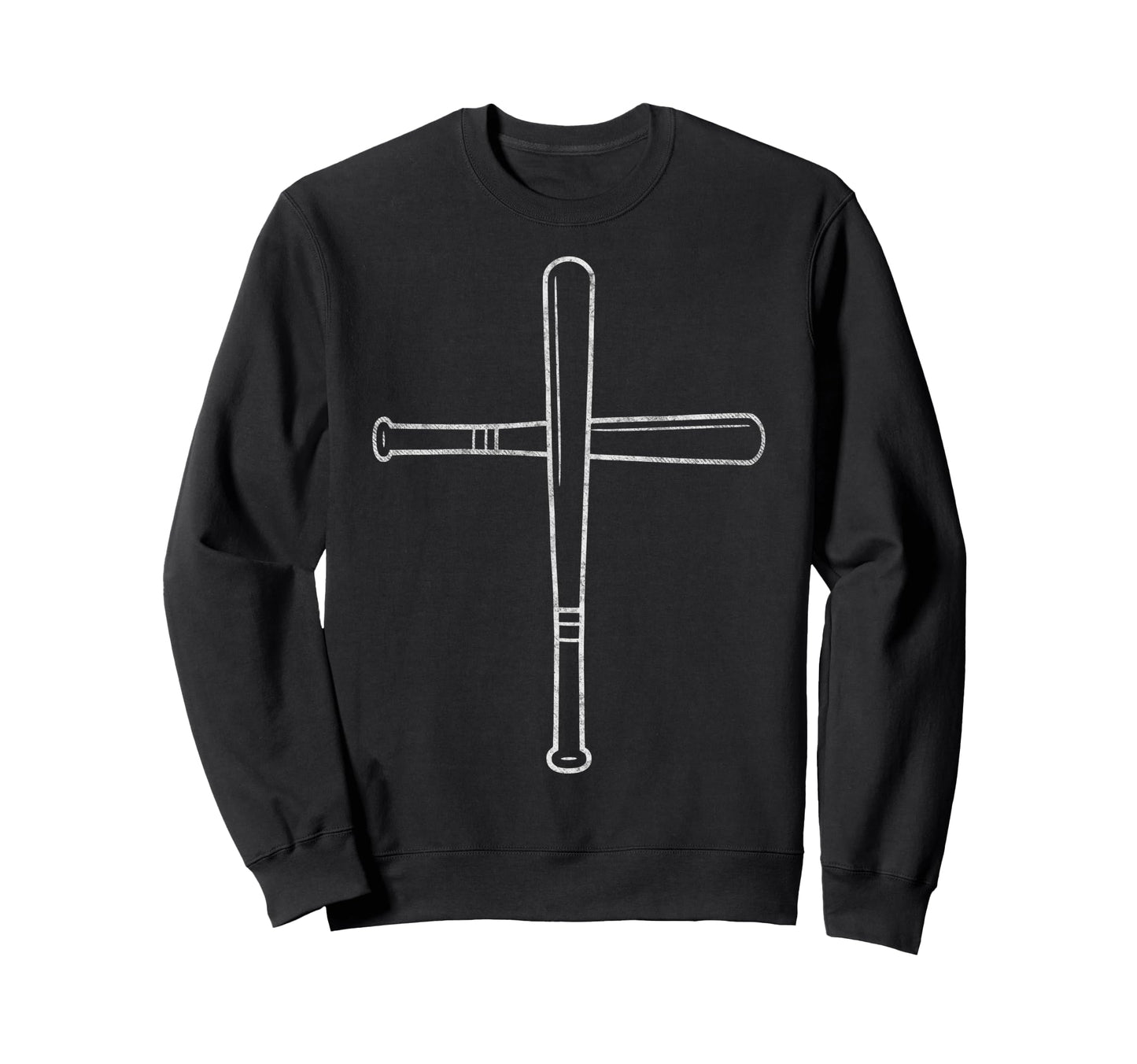 Baseball Bat Cross Christian Sweatshirt - Custom Art Print Men Women - T-Shirt, Sweatshirt, Hoodie