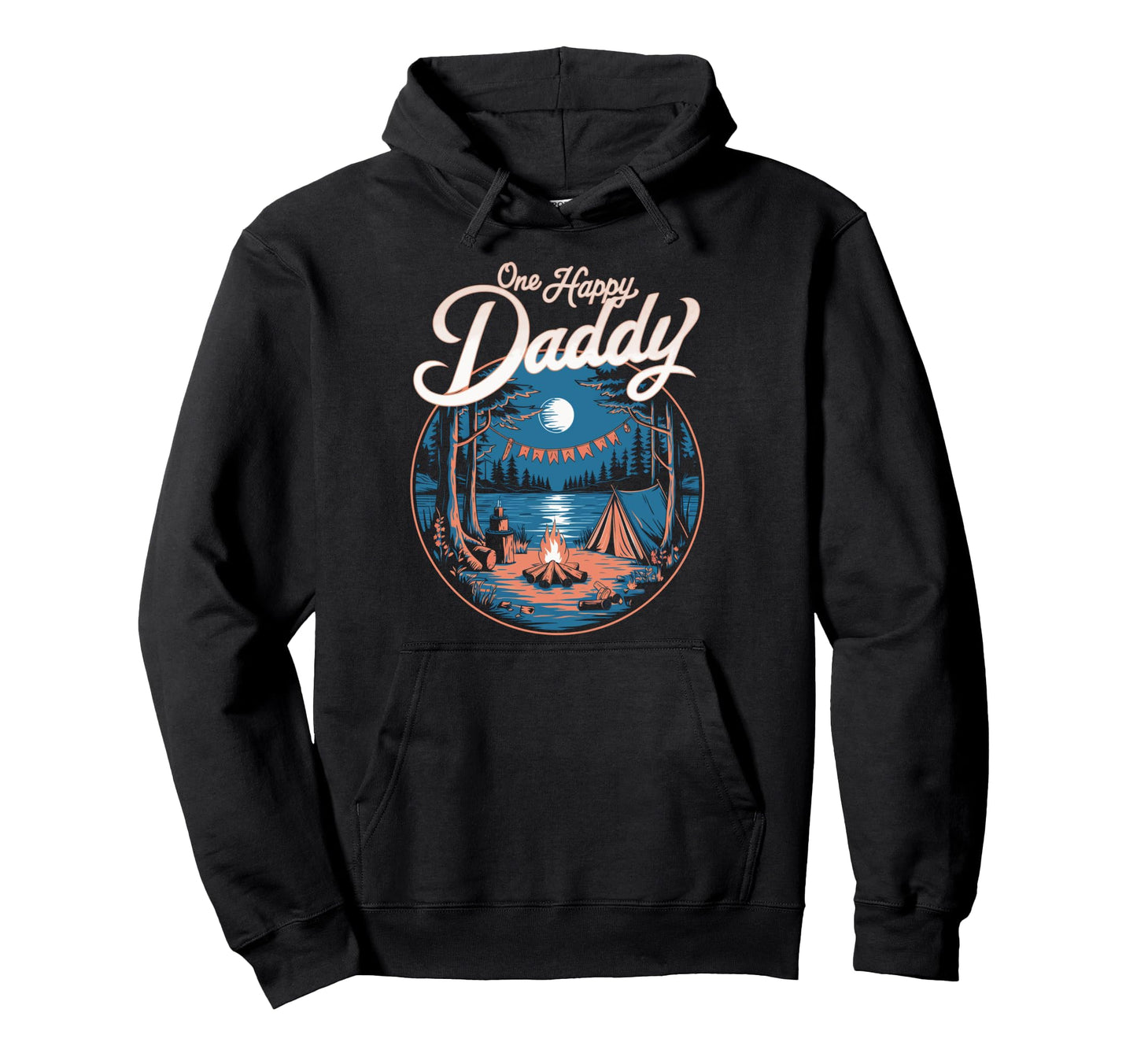 One Happy Daddy Camping One Happy Hoodie - Aesthetic Graphic Men Women - T-Shirt, Sweatshirt, Hoodie