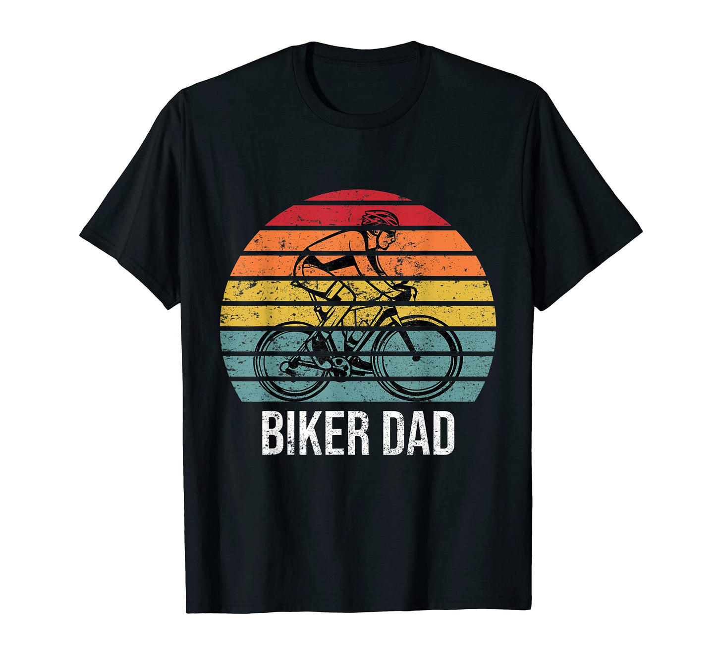 Mens Biker Dad Bicycle Biker Cycling T-Shirt - Custom Art Print Men Women - T-Shirt, Sweatshirt, Hoodie