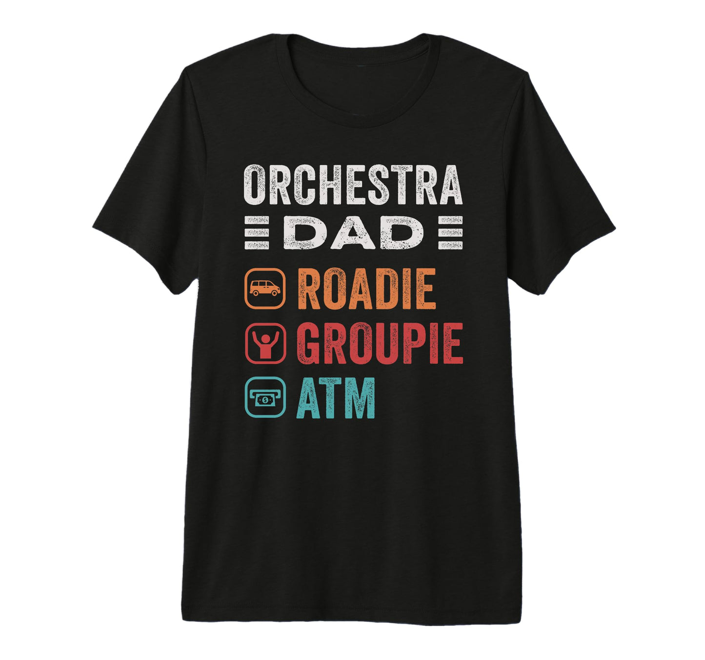 Funny Orchestra Dad Tri Blend T-Shirt - Unique Graphic Men Women - T-Shirt, Sweatshirt, Hoodie
