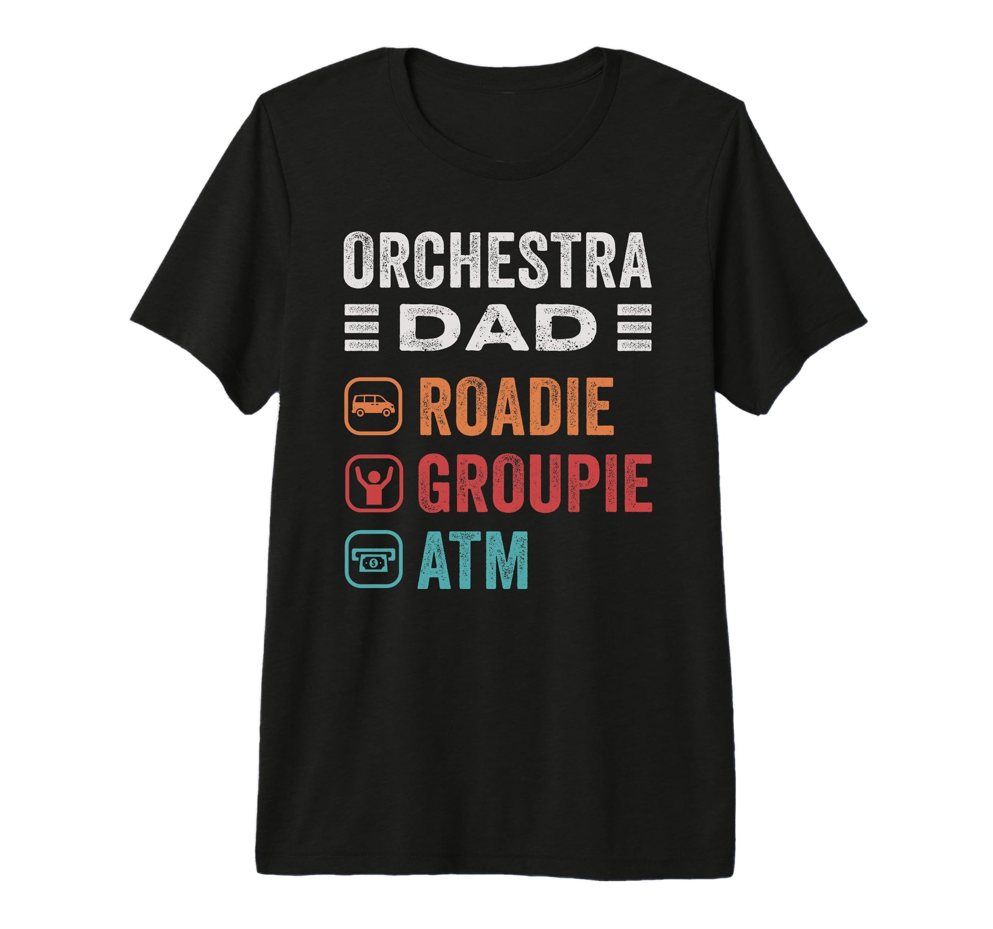 Funny Orchestra Dad Tri Blend T-Shirt - Unique Graphic Men Women - T-Shirt, Sweatshirt, Hoodie