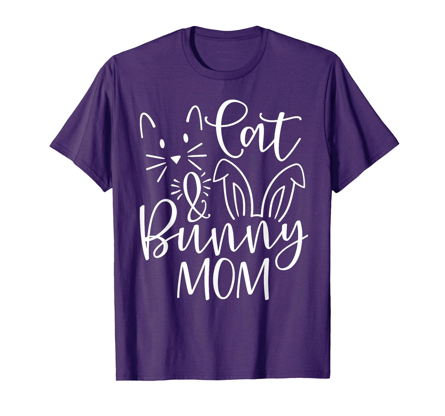 Cat And Bunny Mom Rabbit And Cat Owner T-Shirt - Trendy Graphic for Adults - T-Shirt, Sweatshirt, Hoodie