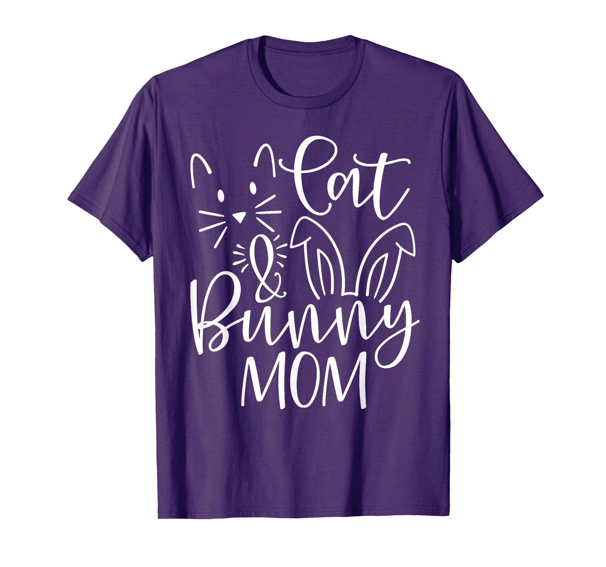 Cat And Bunny Mom Rabbit And Cat Owner T-Shirt - Trendy Graphic for Adults - T-Shirt, Sweatshirt, Hoodie