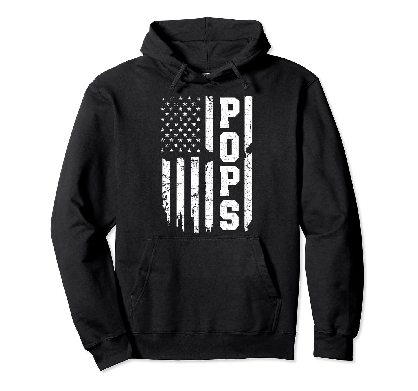 Us Flag Fathers Day Pops Father Daddy Hoodie - Novelty Apparel for Adults - T-Shirt, Sweatshirt, Hoodie
