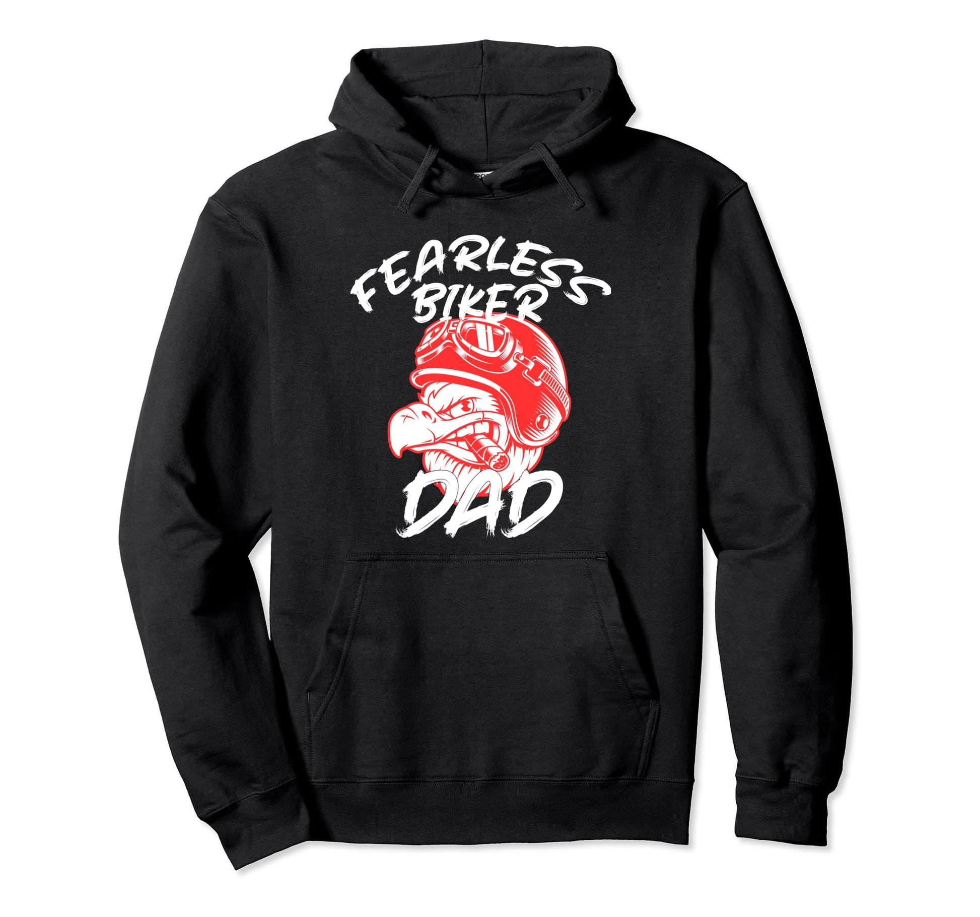 Fearless Biker Dad Inspired Biker And Bald Hoodie - Unique Graphic Unisex - T-Shirt, Sweatshirt, Hoodie