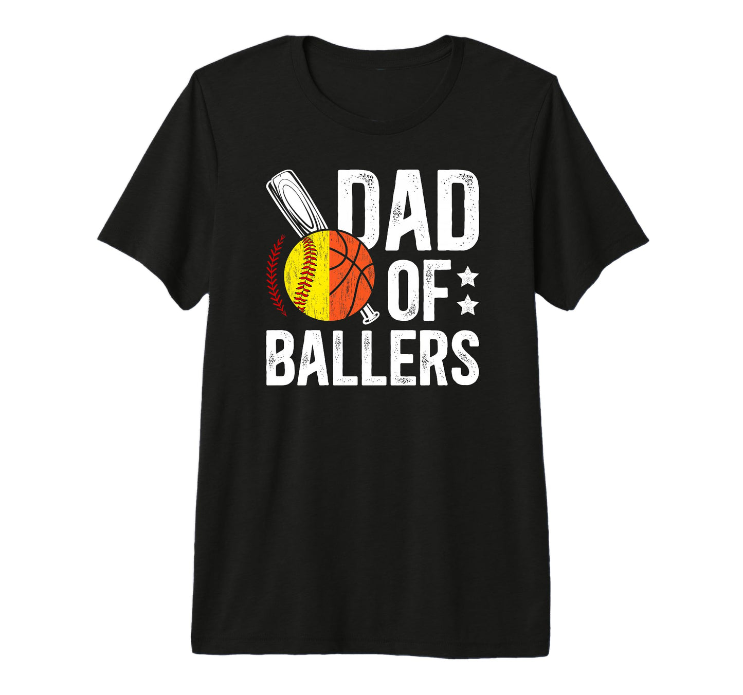 Mens Dad Ballers Softball Basketball T-Shirt - Trendy Graphic Men Women - T-Shirt, Sweatshirt, Hoodie
