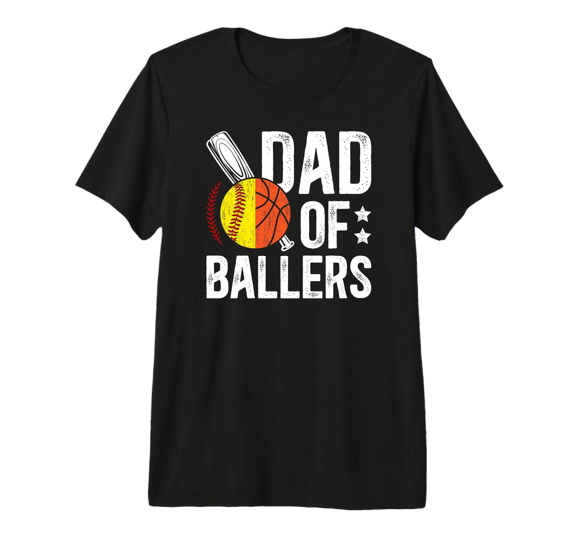 Mens Dad Ballers Softball Basketball T-Shirt - Trendy Graphic Men Women - T-Shirt, Sweatshirt, Hoodie