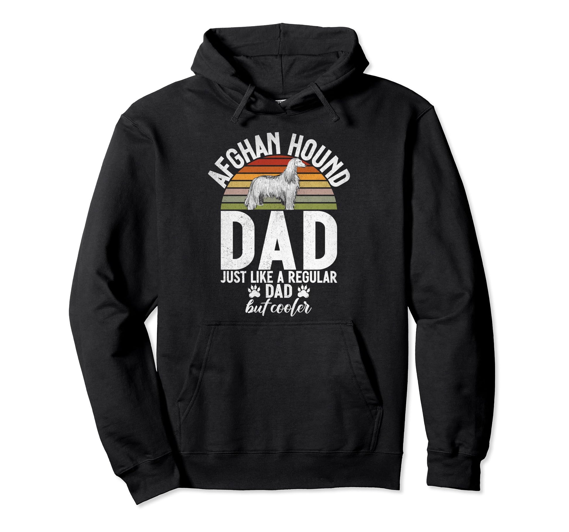 Afghan Hound Dad Like Regular Dad But Hoodie - Custom Art Print Unisex - T-Shirt, Sweatshirt, Hoodie