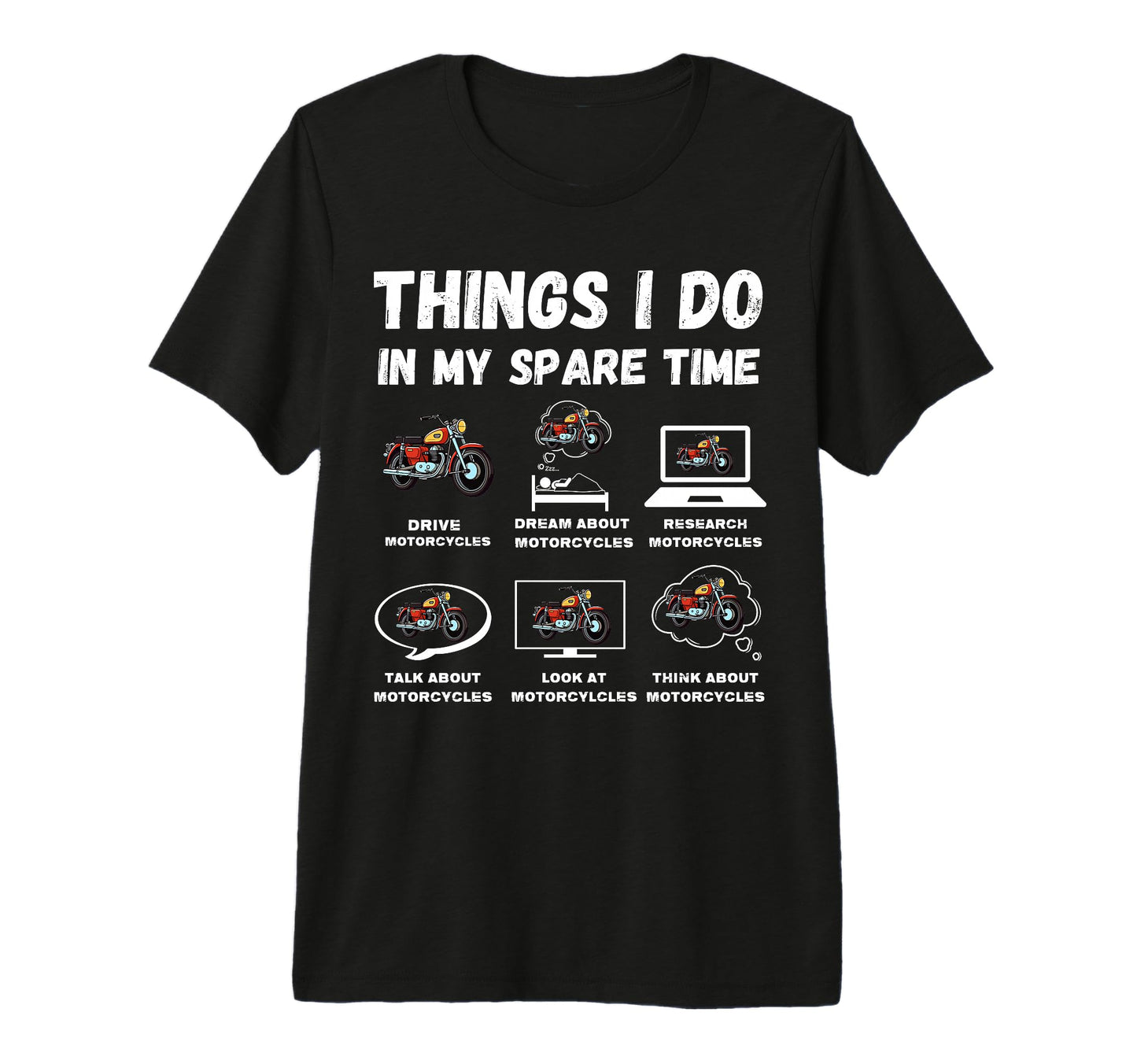 Motorcycle Dad To Be Gift Things I Do T-Shirt - Graphic Print for Adults - T-Shirt, Sweatshirt, Hoodie