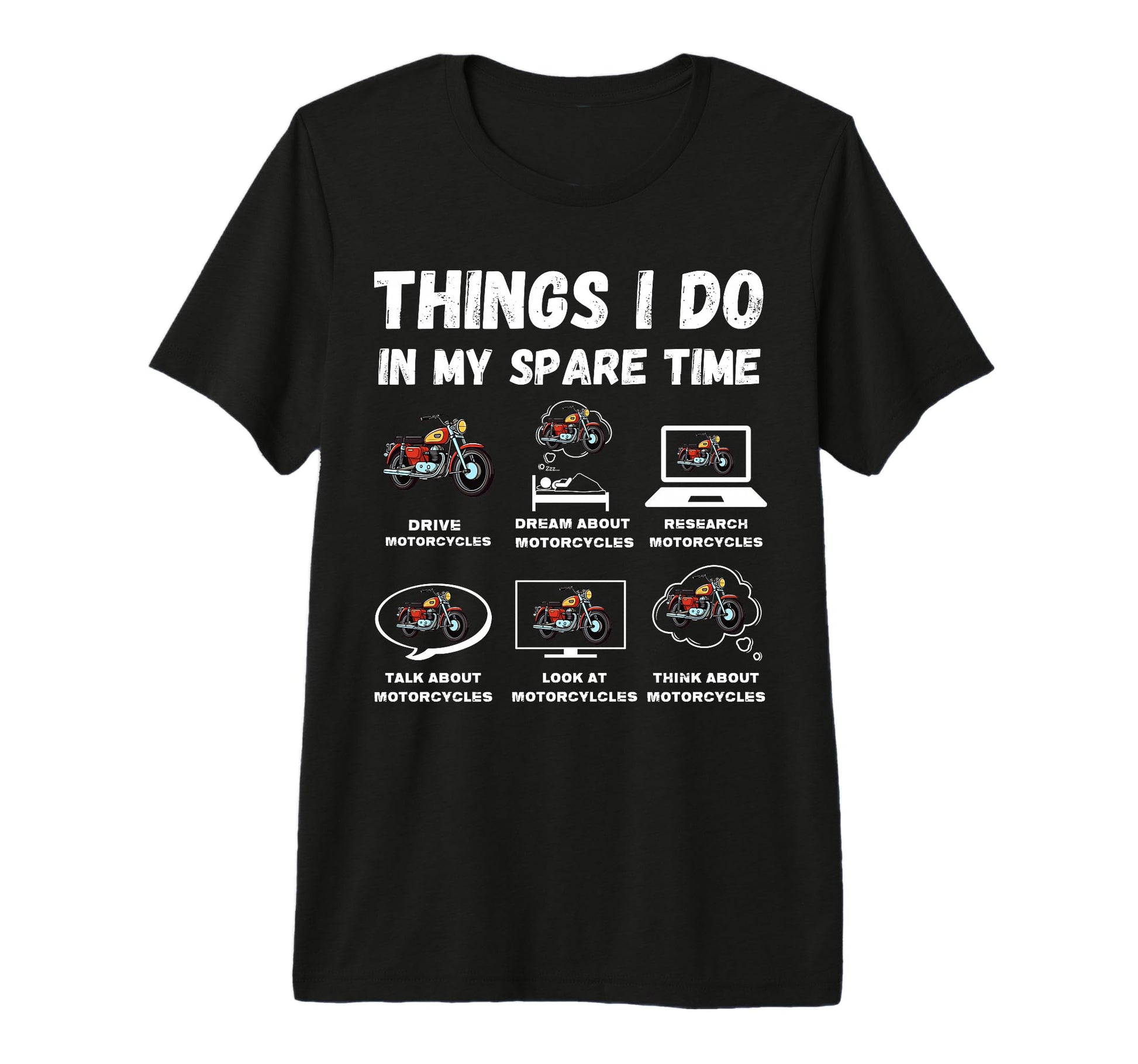Motorcycle Dad To Be Gift Things I Do T-Shirt - Graphic Print for Adults - T-Shirt, Sweatshirt, Hoodie