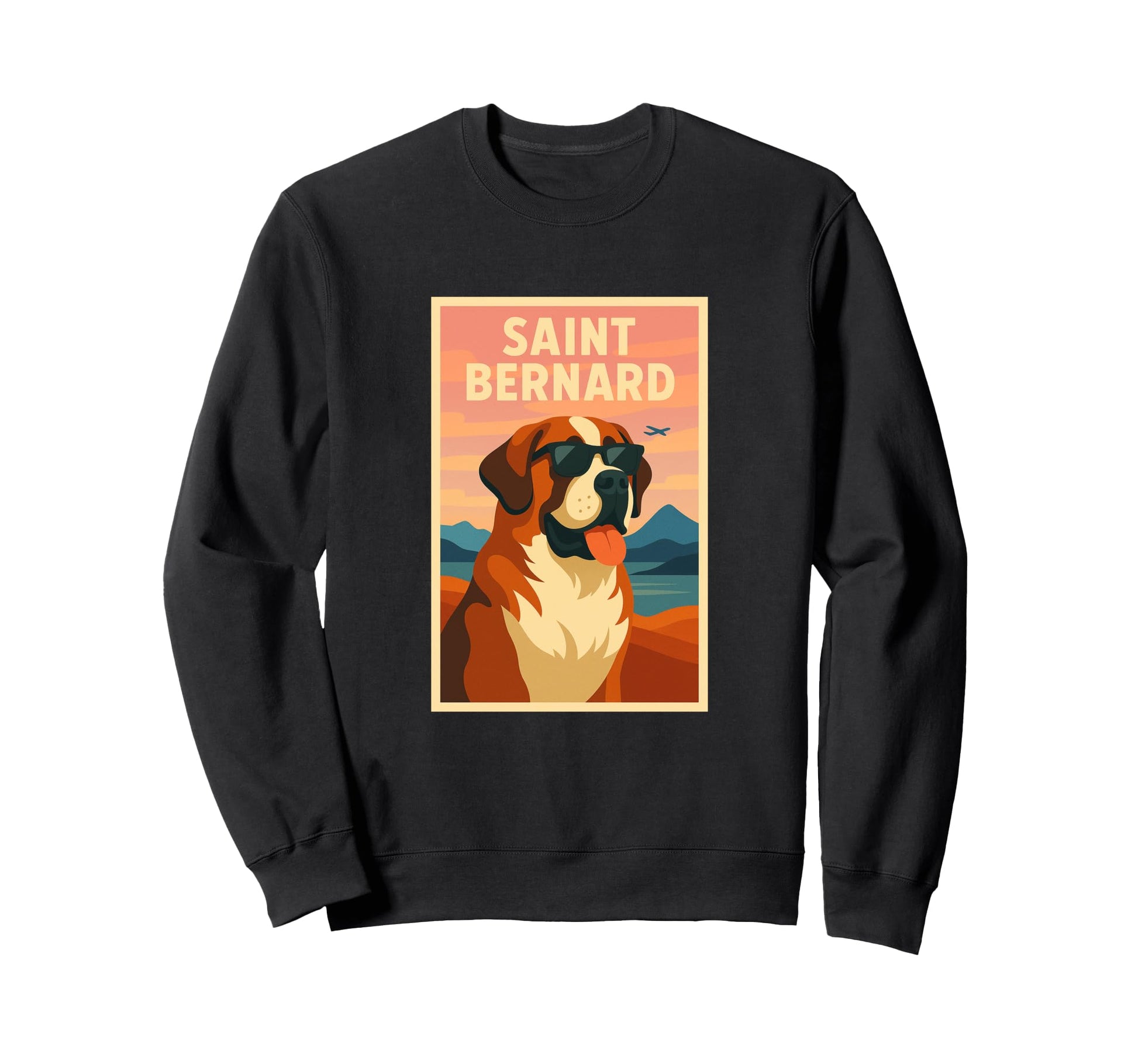 Saint Bernard Art Minimalist Pop Sweatshirt - Novelty Apparel for Adults - T-Shirt, Sweatshirt, Hoodie