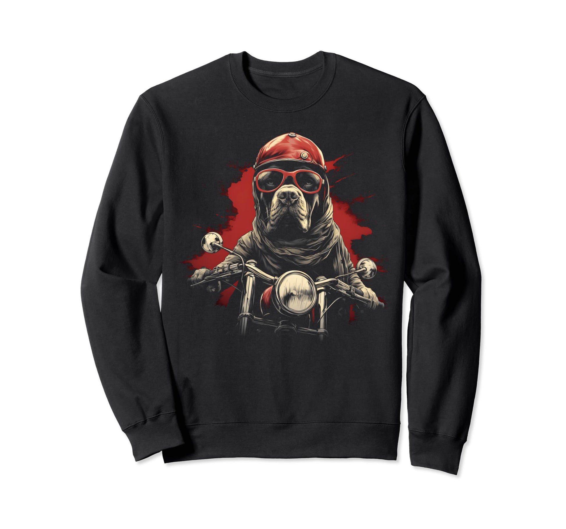 Motorcycle Dad Biker Dog Boxer Dad Sweatshirt - Streetwear Style Men Women - T-Shirt, Sweatshirt, Hoodie