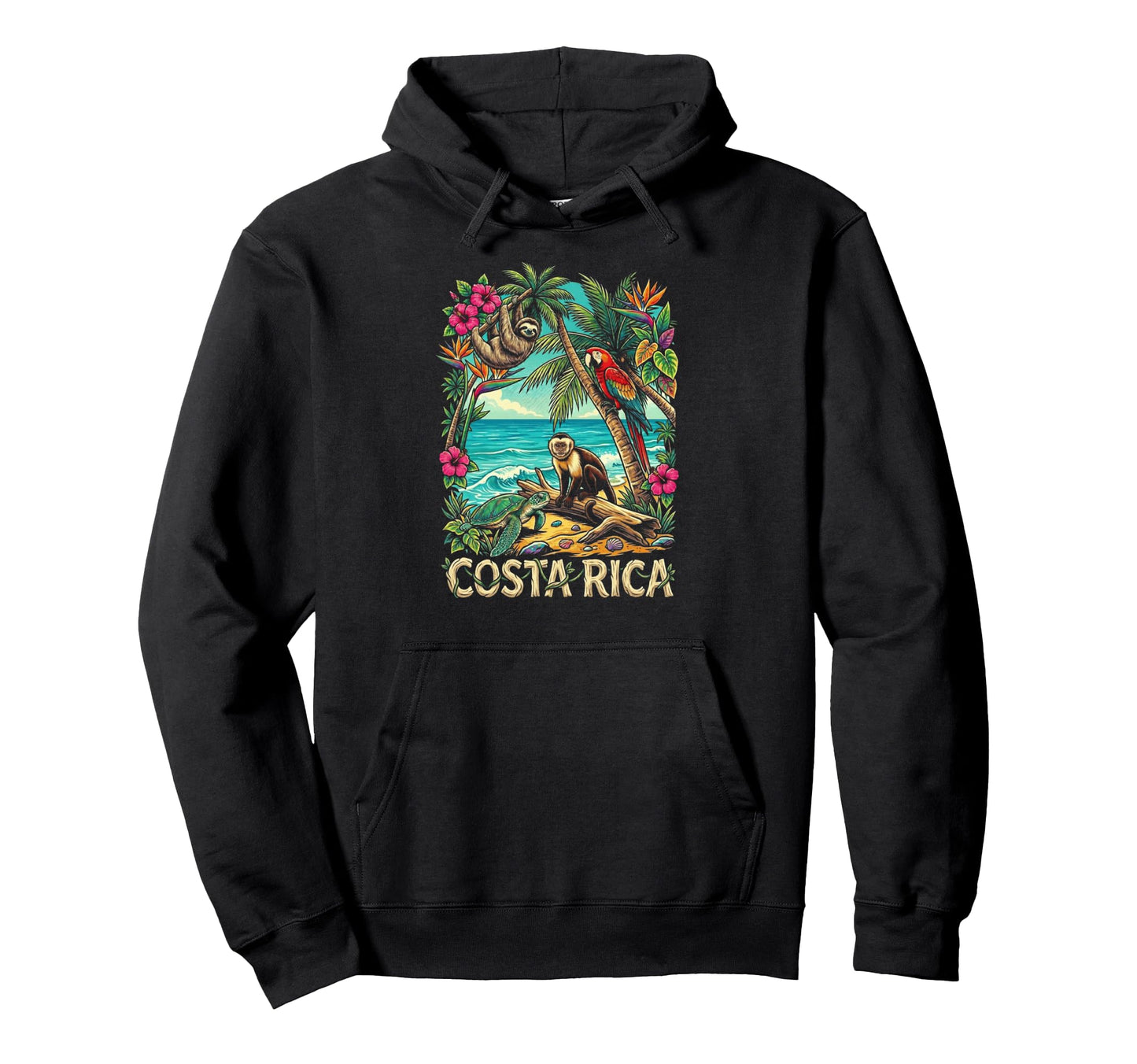 Costa Rican Vacation Tropical Pura Hoodie - Custom Art Print Men Women - T-Shirt, Sweatshirt, Hoodie