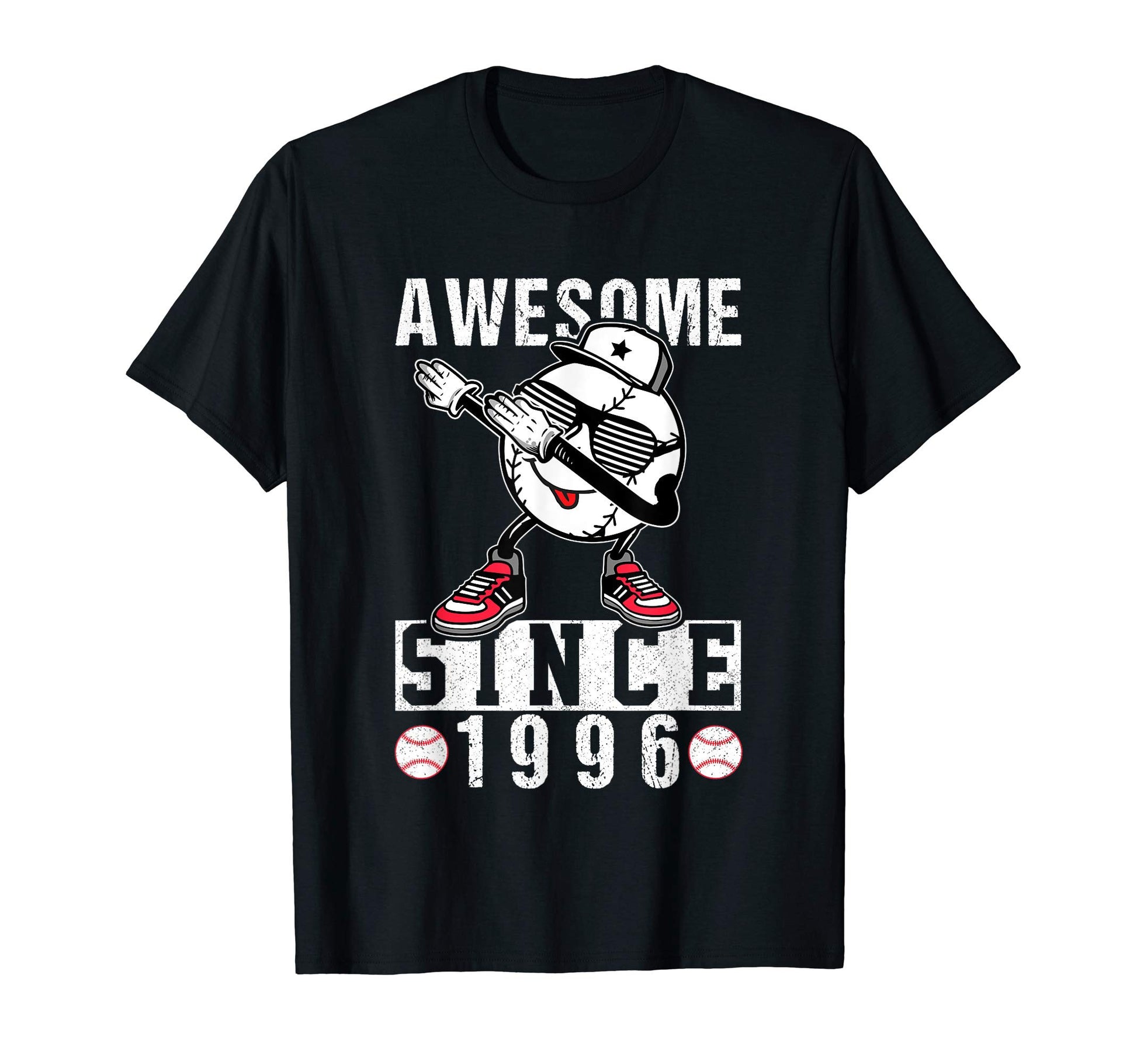 24Th Baseball Player Dab 1996 Birthday T-Shirt - Unique Graphic Unisex - T-Shirt, Sweatshirt, Hoodie