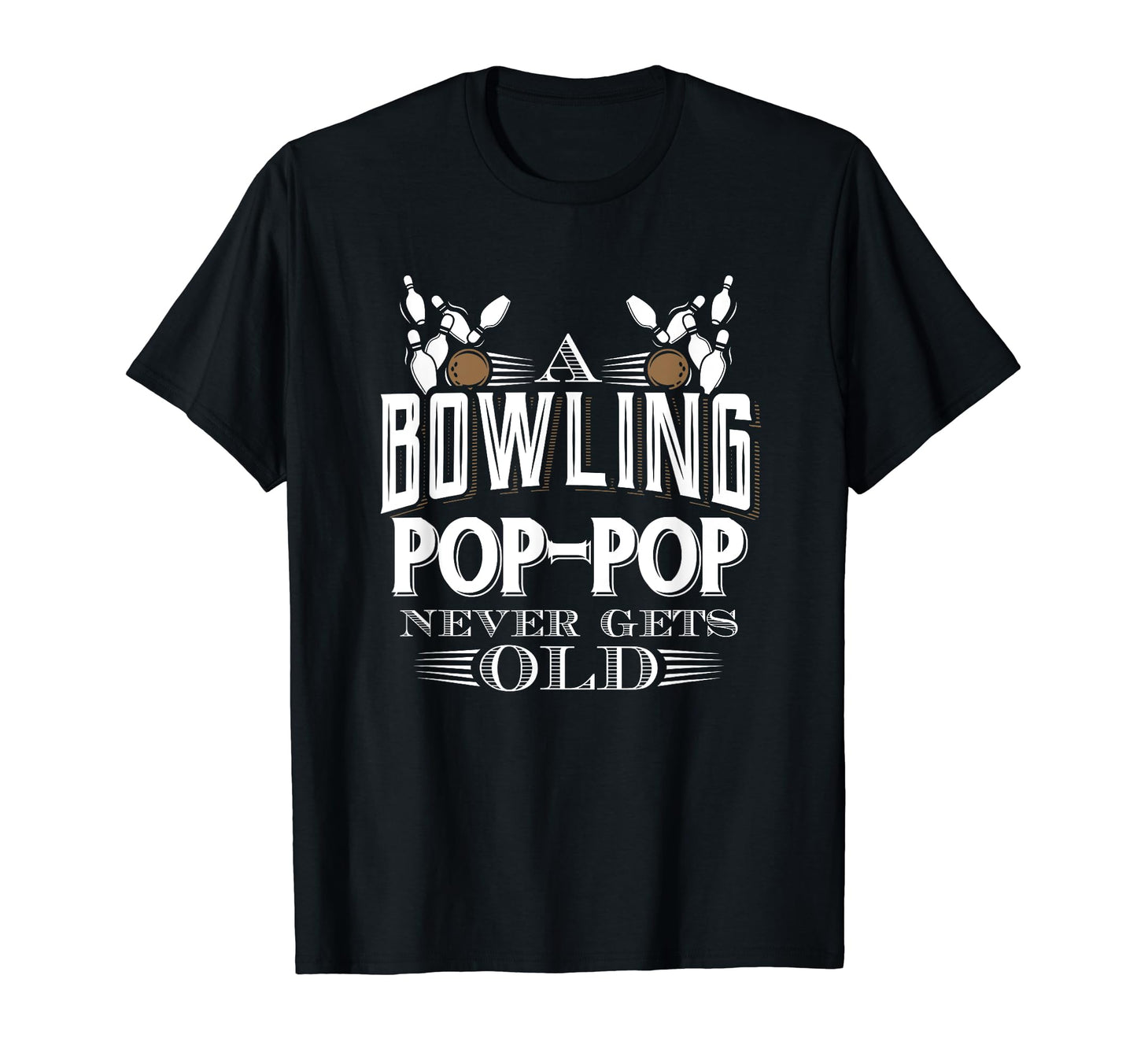 Bowling Team Pop Pop Funny T-Shirt - Minimalist Print for Adults - T-Shirt, Sweatshirt, Hoodie