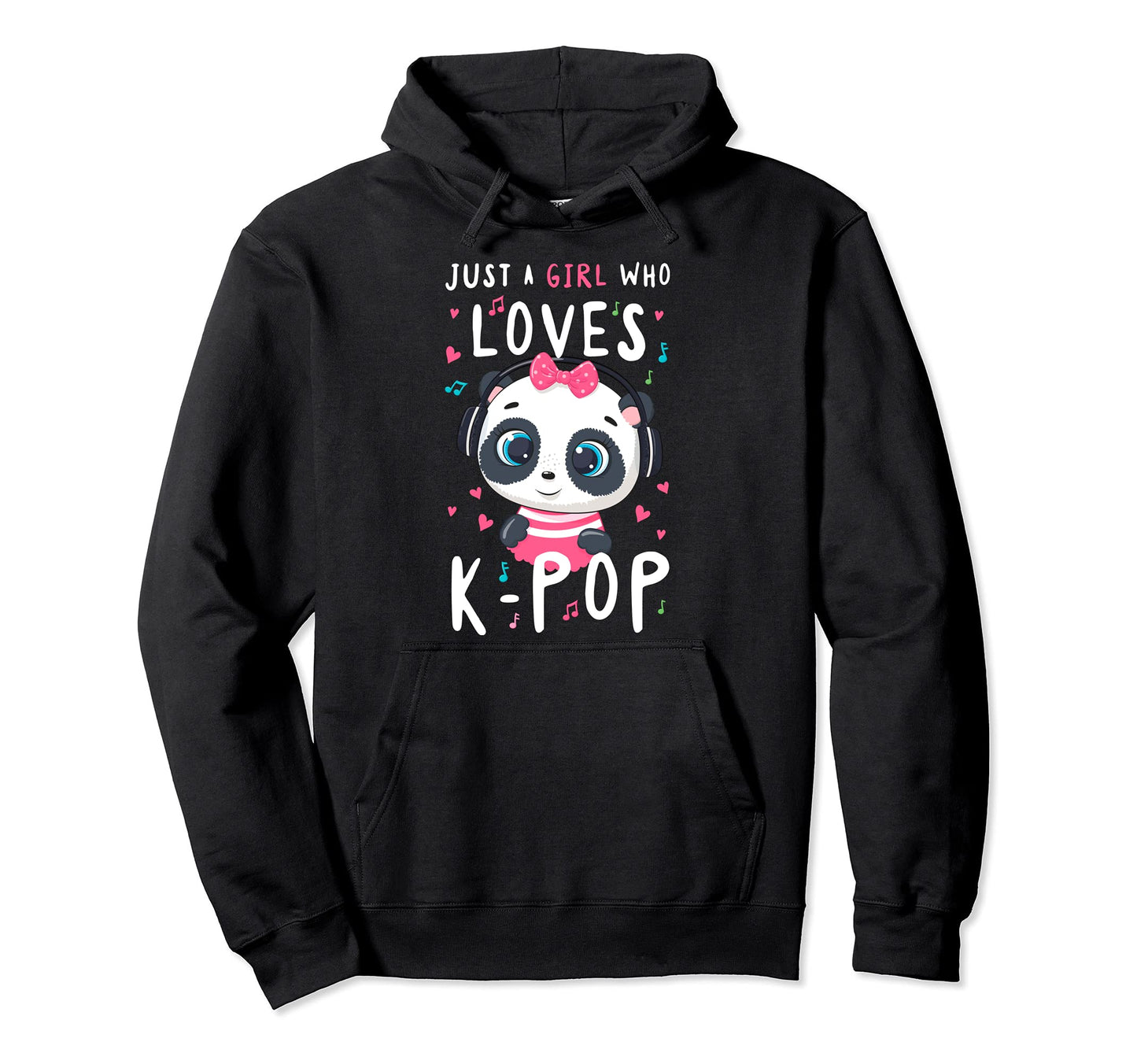 Who Loves K Pop Panda K Pop Music Hoodie - Custom Art Print for Adults - T-Shirt, Sweatshirt, Hoodie