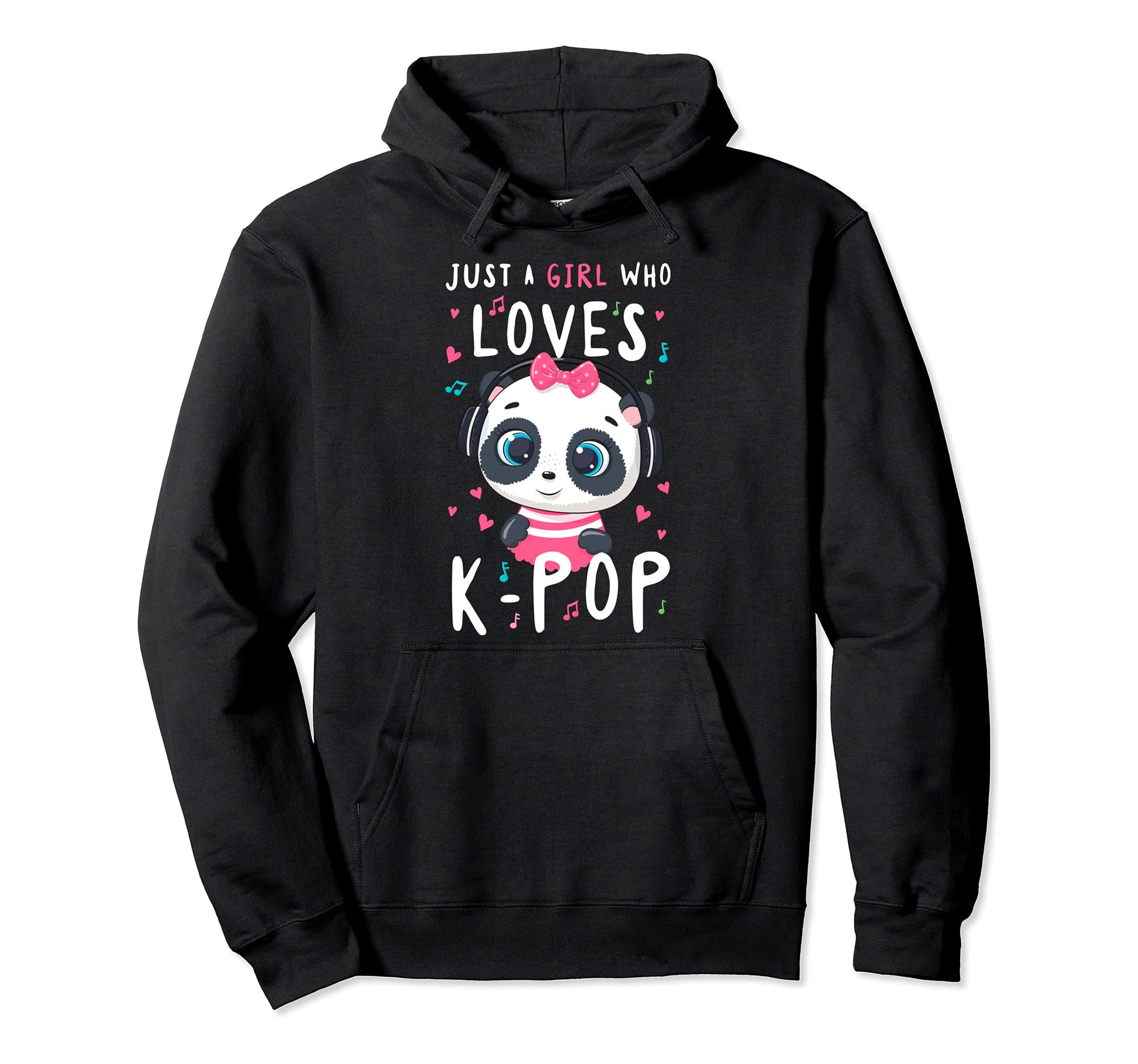 Who Loves K Pop Panda K Pop Music Hoodie - Custom Art Print for Adults - T-Shirt, Sweatshirt, Hoodie