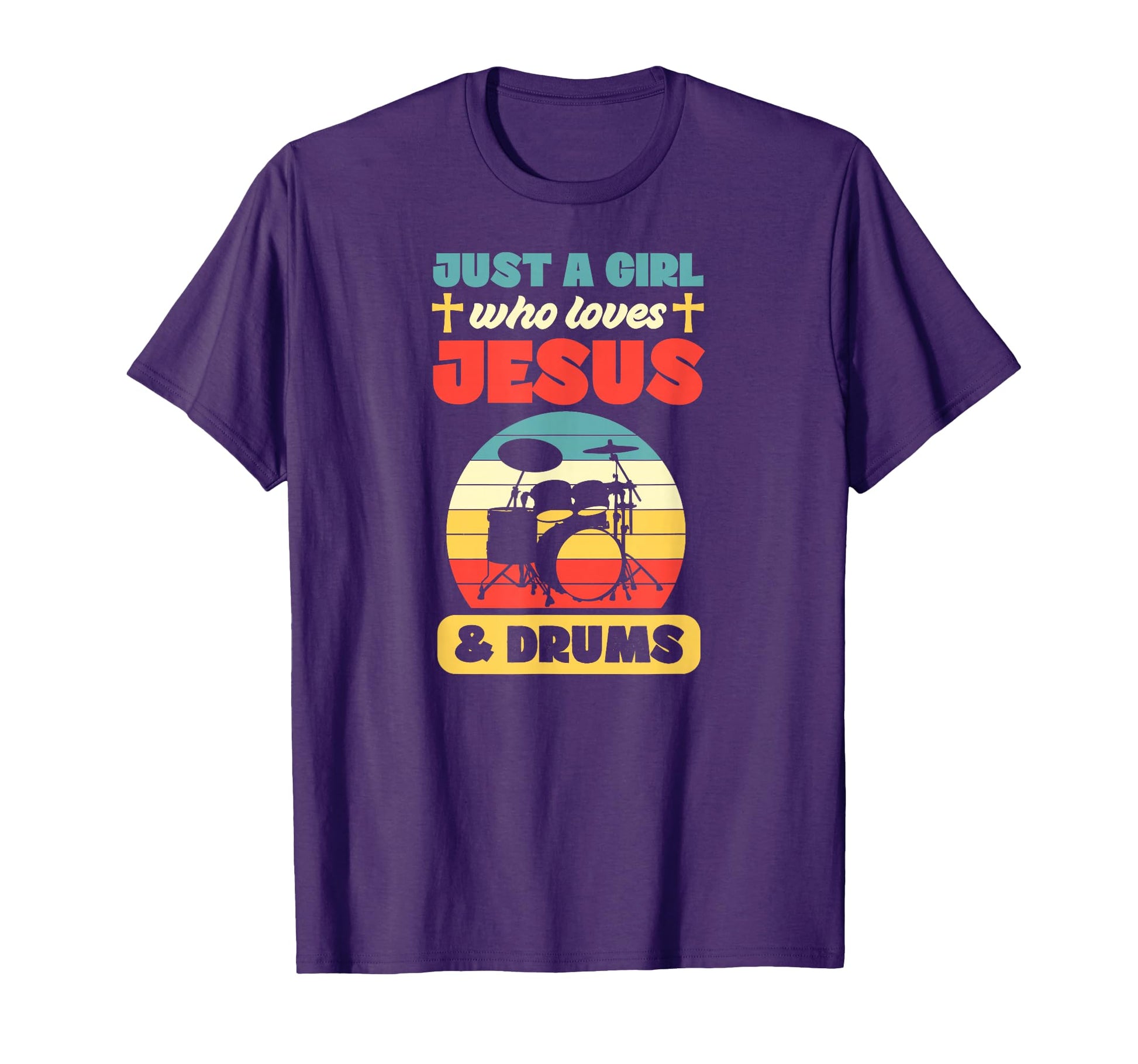 Just Who Loves Jesus And Drums T-Shirt - Unique Graphic Men Women - T-Shirt, Sweatshirt, Hoodie