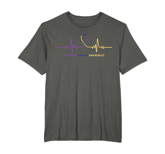 Bladder Cancer Awareness Black Small T-Shirt - Minimalist Print Men Women - T-Shirt, Sweatshirt, Hoodie