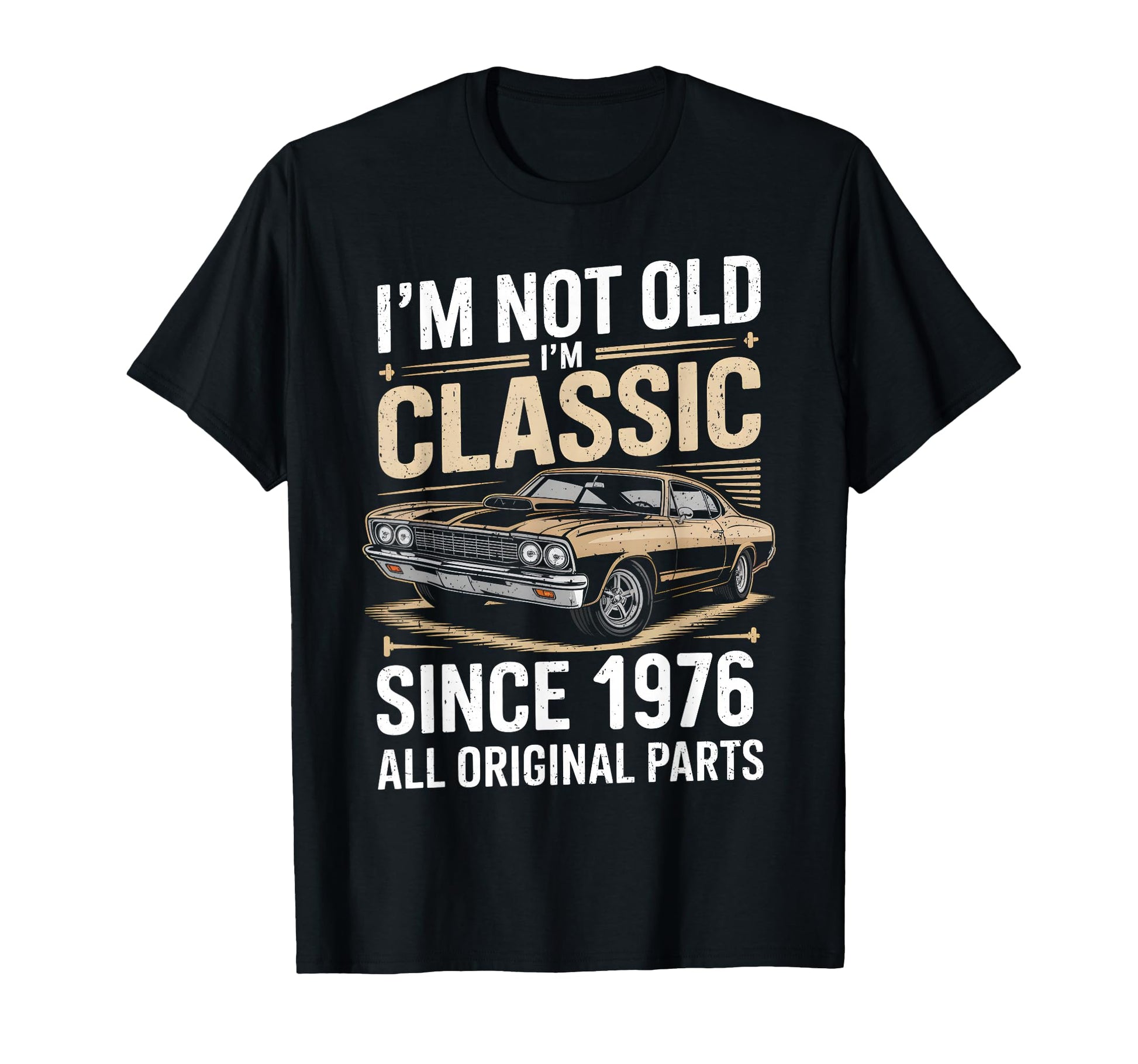 Funny 50Th Birthday Car 1976 Birthday T-Shirt - Unique Graphic Unisex - T-Shirt, Sweatshirt, Hoodie