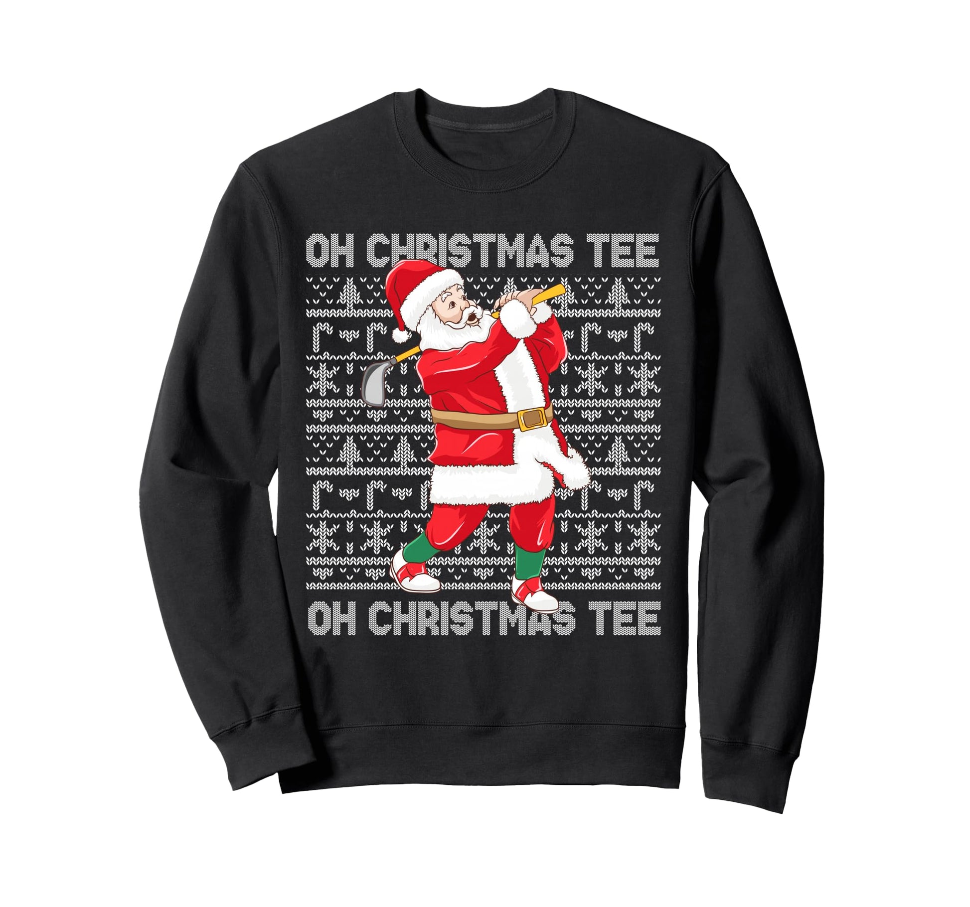 Oh Golf Santa Claus Golfing Ugly Sweatshirt - Aesthetic Graphic for Adults - T-Shirt, Sweatshirt, Hoodie