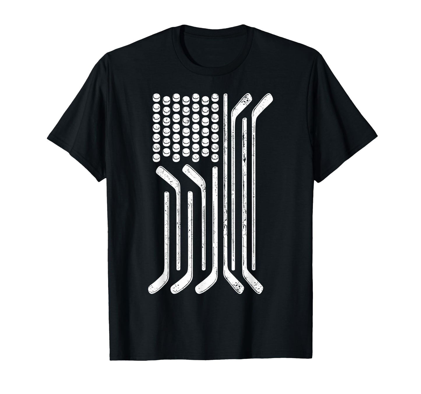 Usa Flag American Ice Hockey T-Shirt - Casual Everyday Wear Unisex - T-Shirt, Sweatshirt, Hoodie