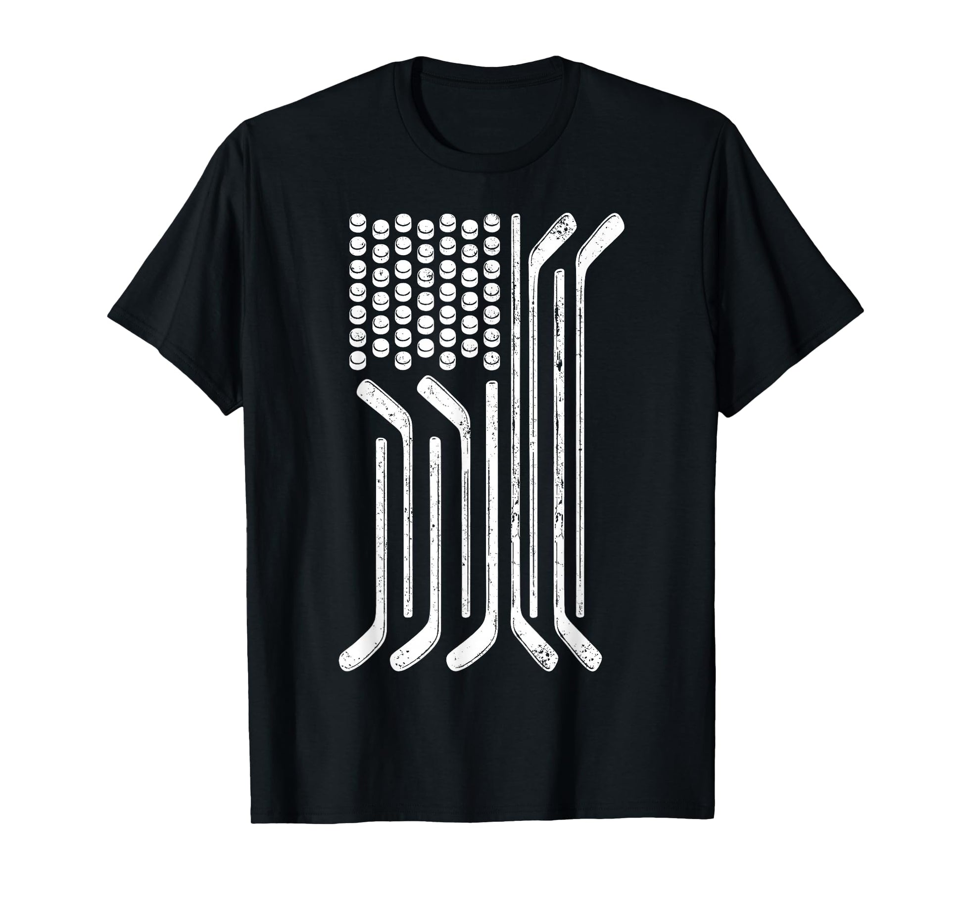 Usa Flag American Ice Hockey T-Shirt - Casual Everyday Wear Unisex - T-Shirt, Sweatshirt, Hoodie