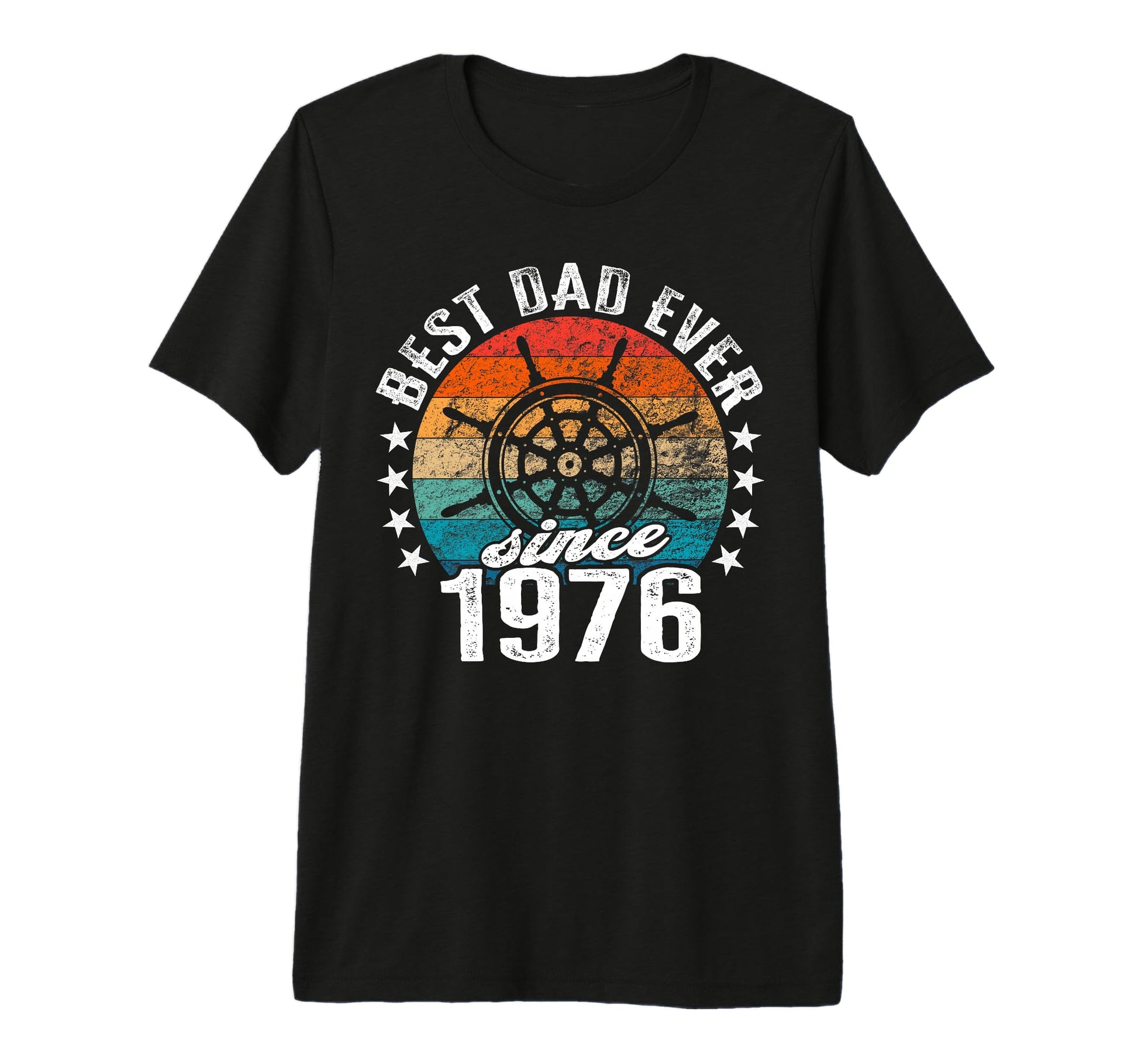 Best Dad World No Joke Best Dad Since 1976 T-Shirt - Graphic Print Unisex - T-Shirt, Sweatshirt, Hoodie