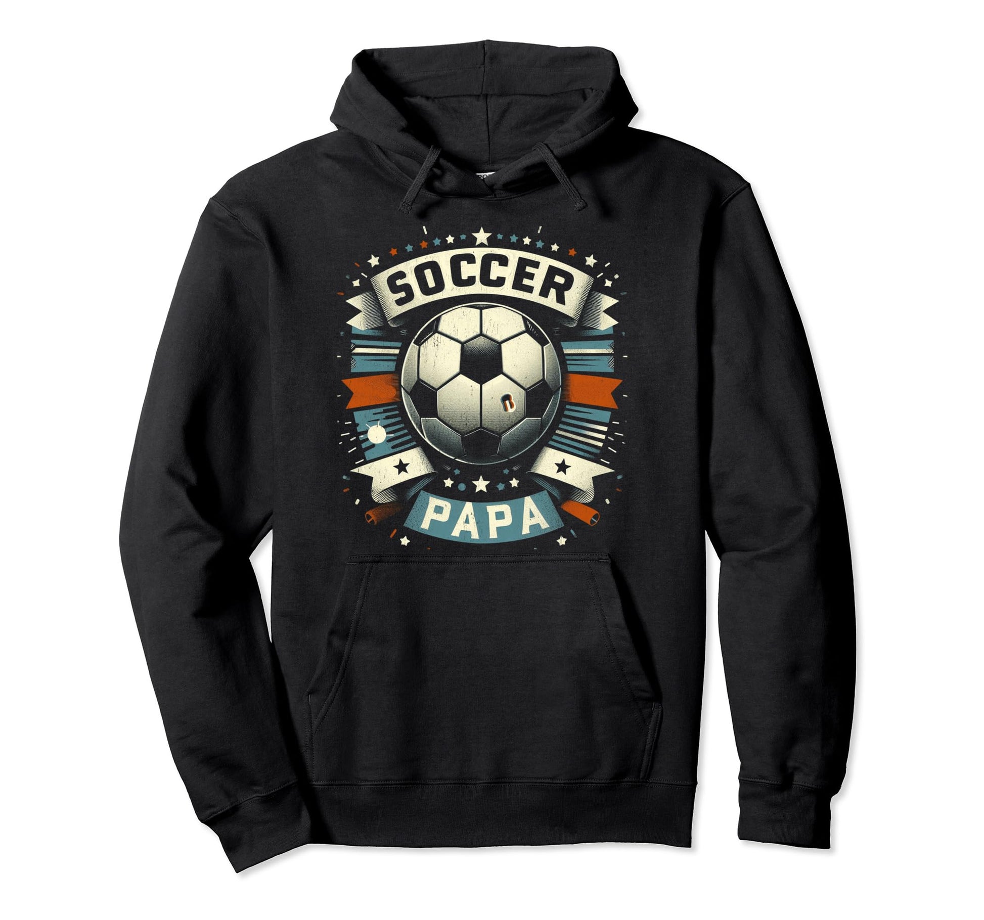 Soccer Papa Family Matching Dad Hoodie - Custom Art Print Men Women - T-Shirt, Sweatshirt, Hoodie