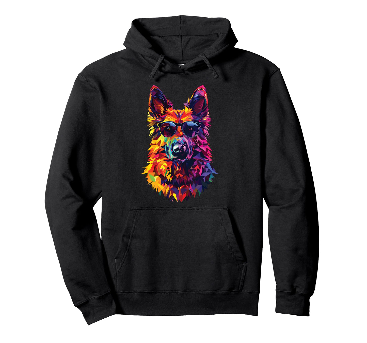 Dog Dad Mom Sunglasses Malinois Hoodie - Custom Art Print Men Women - T-Shirt, Sweatshirt, Hoodie
