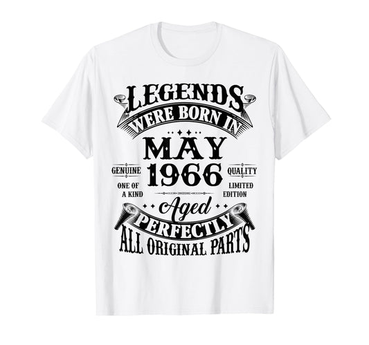 60Th Birthday Gift Legend Born May 1966 T-Shirt - Graphic Print for Adults - T-Shirt, Sweatshirt, Hoodie