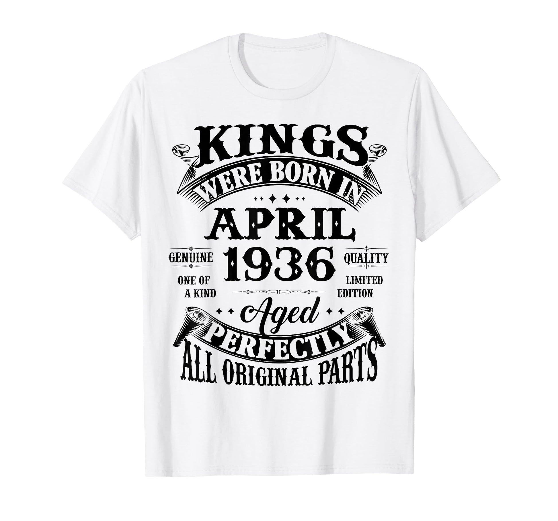 90Th Birthday Gift Kings Born April T-Shirt - Trendy Graphic Men Women - T-Shirt, Sweatshirt, Hoodie
