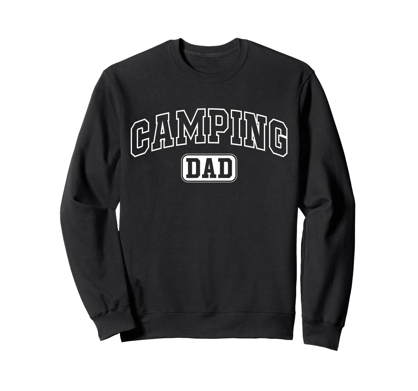 Camping Dad Funny Athletic Lettering Sweatshirt - Aesthetic Graphic Unisex - T-Shirt, Sweatshirt, Hoodie