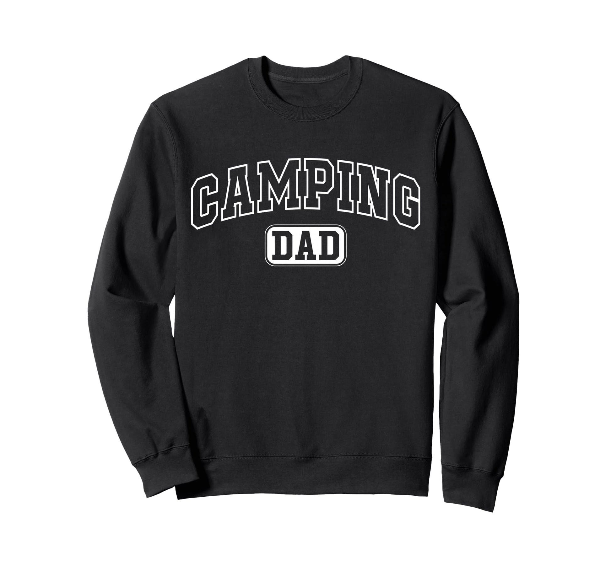 Camping Dad Funny Athletic Lettering Sweatshirt - Aesthetic Graphic Unisex - T-Shirt, Sweatshirt, Hoodie