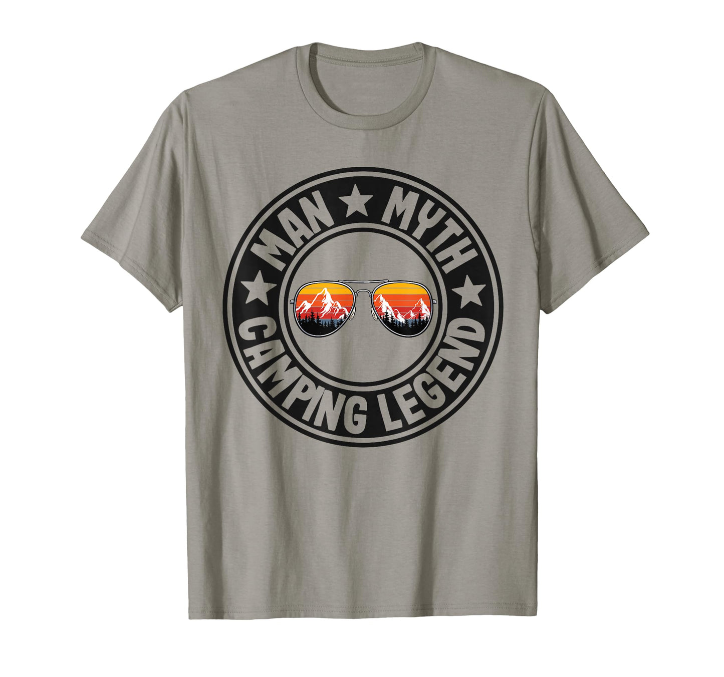 Myth Camping Legend Rv Camper Dad T-Shirt - Custom Art Print for Adults - T-Shirt, Sweatshirt, Hoodie