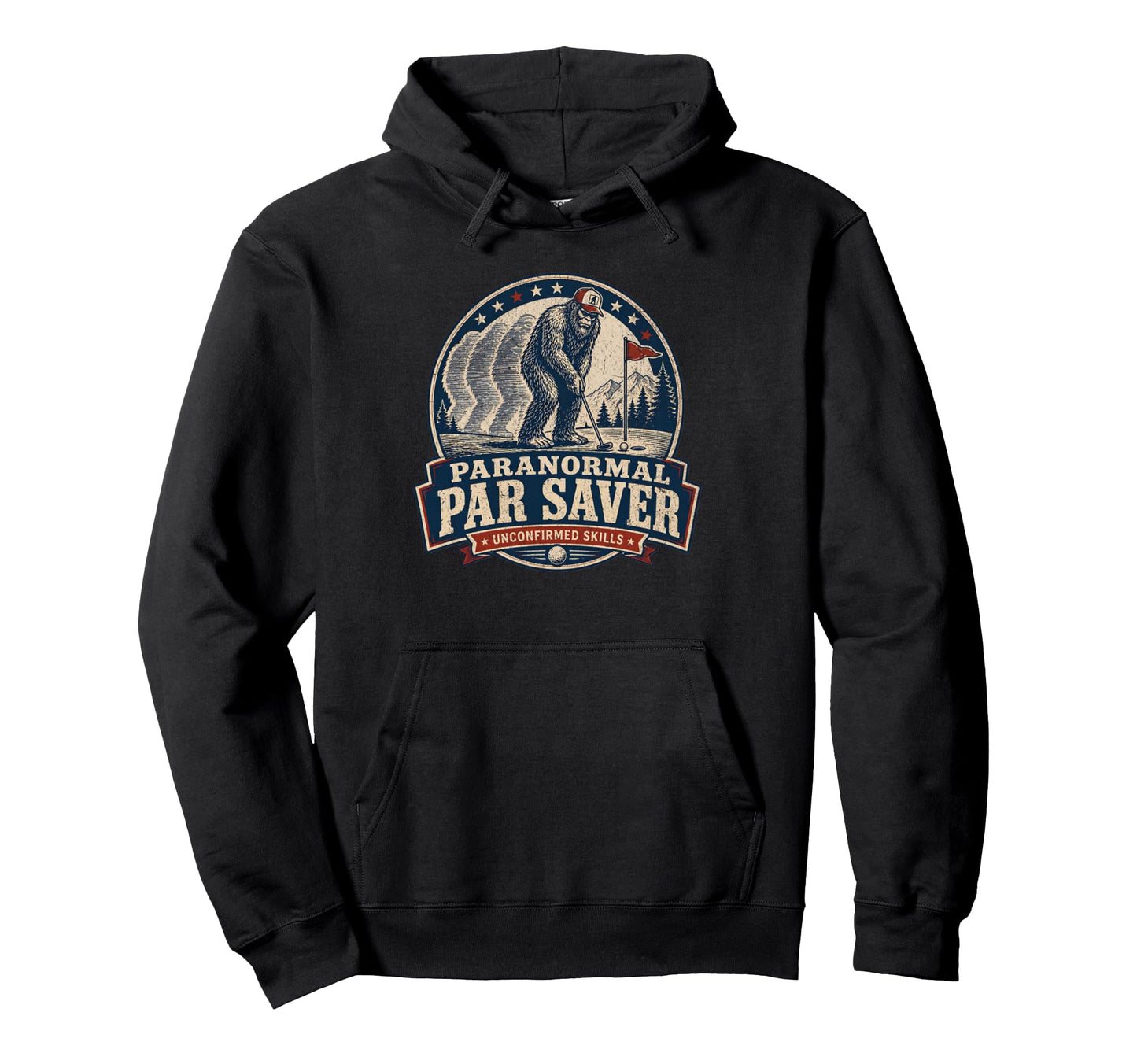 Paranormal Par Funny Patriotic Bigfoot Hoodie - Trendy Graphic Men Women - T-Shirt, Sweatshirt, Hoodie