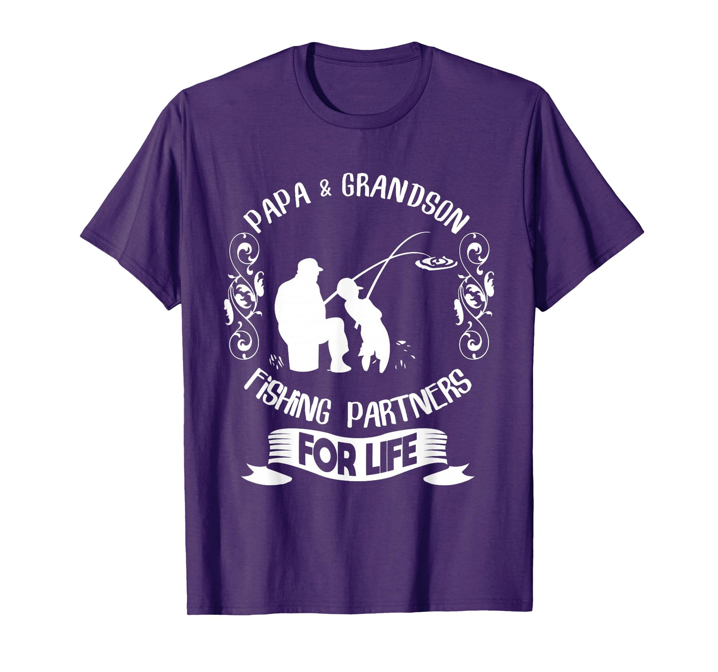 Matching Papa And Grandson Fishing Funny T-Shirt - Graphic Print Unisex - T-Shirt, Sweatshirt, Hoodie