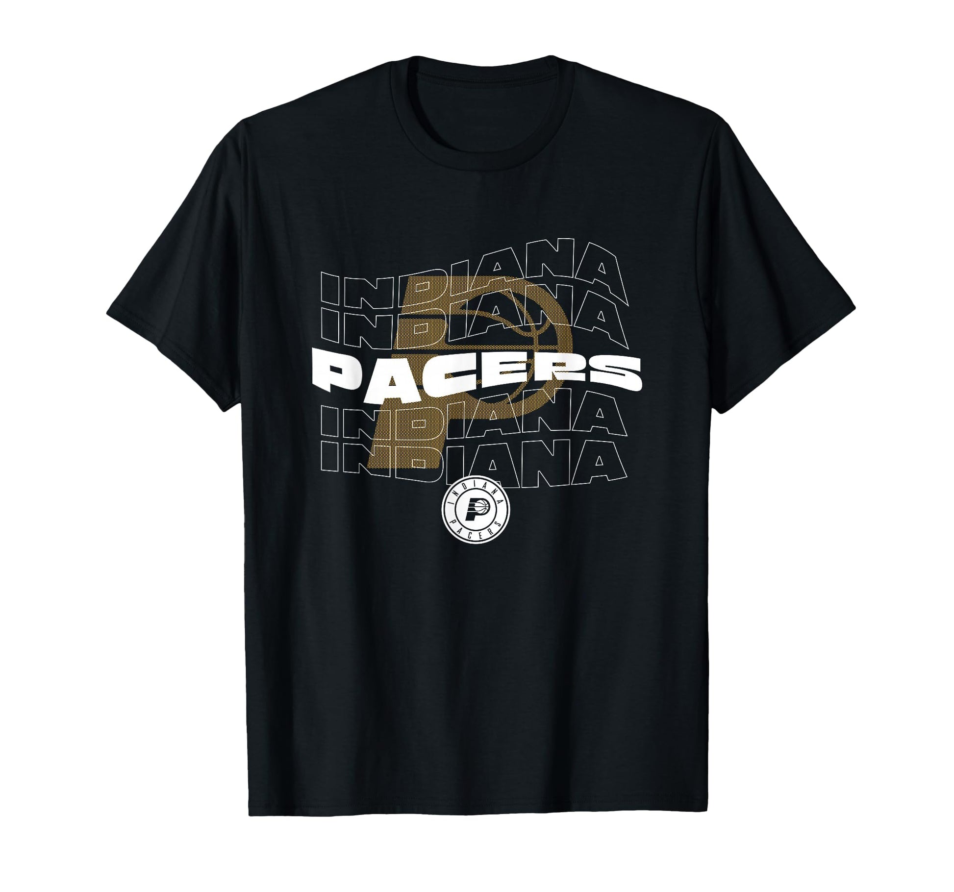Nba Indiana Pacers Wave Outline Team Logo T-Shirt - Trendy Graphic Unisex - T-Shirt, Sweatshirt, Hoodie